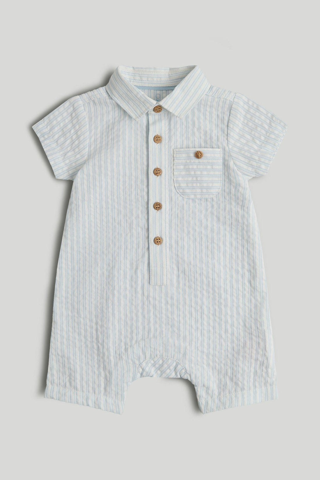 My First Blue Romper - Light Blue / Up to 1 Month