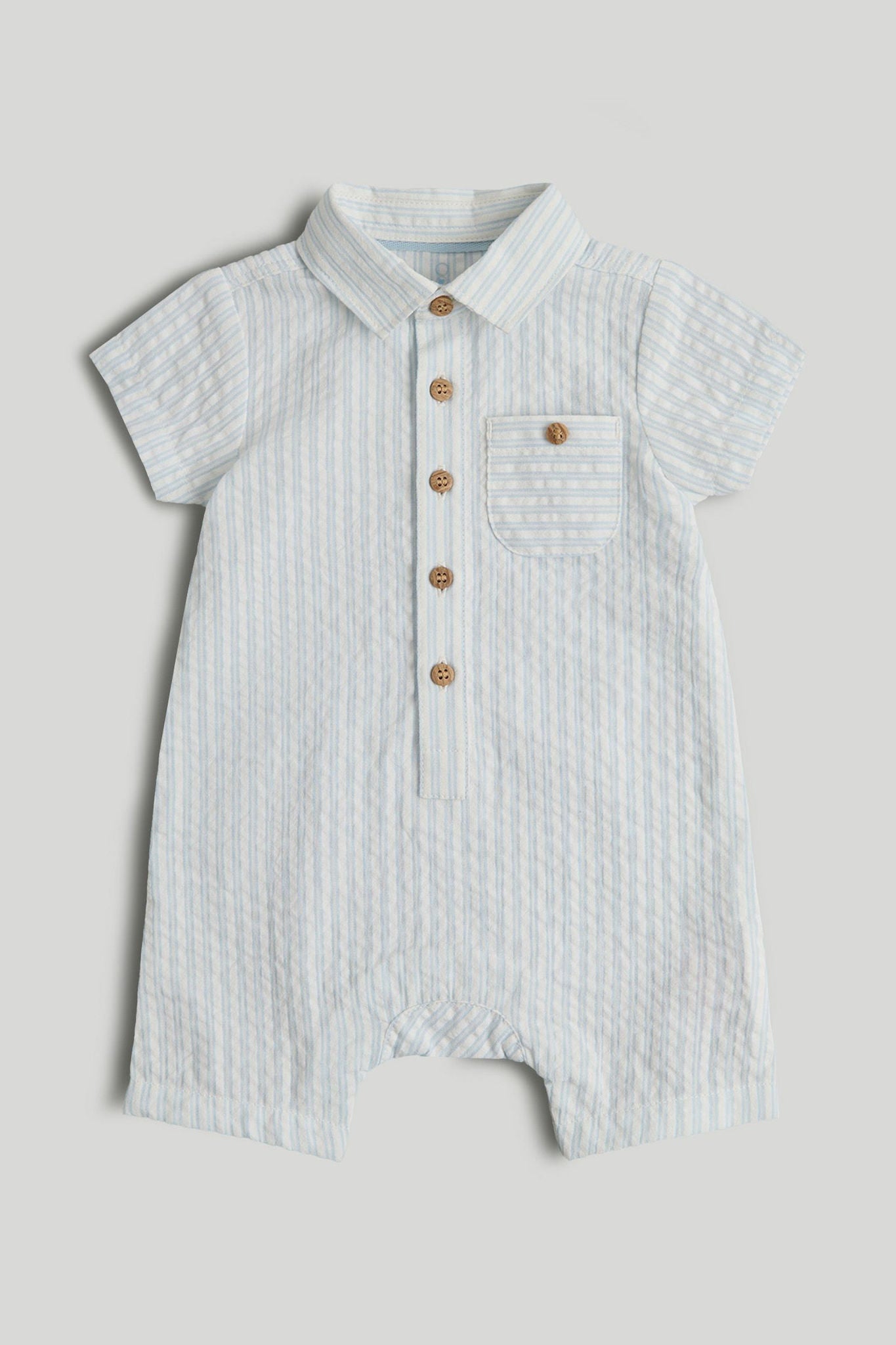 My First Blue Romper - Light Blue / Up to 1 Month