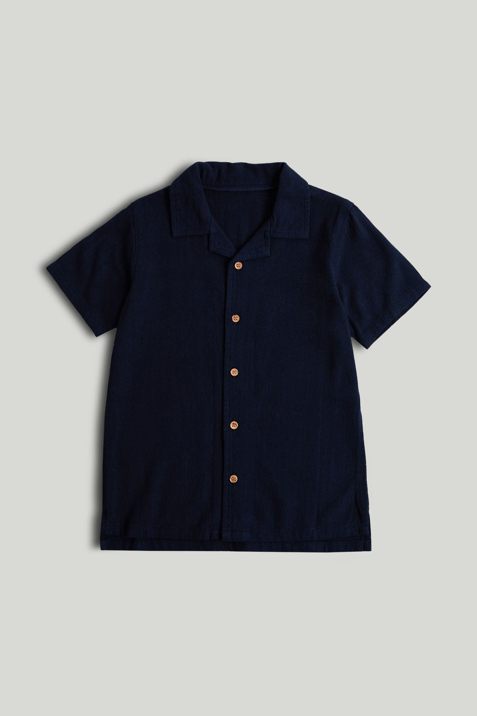 Navy Linen Blend Shirt - Navy / 18-24 Months
