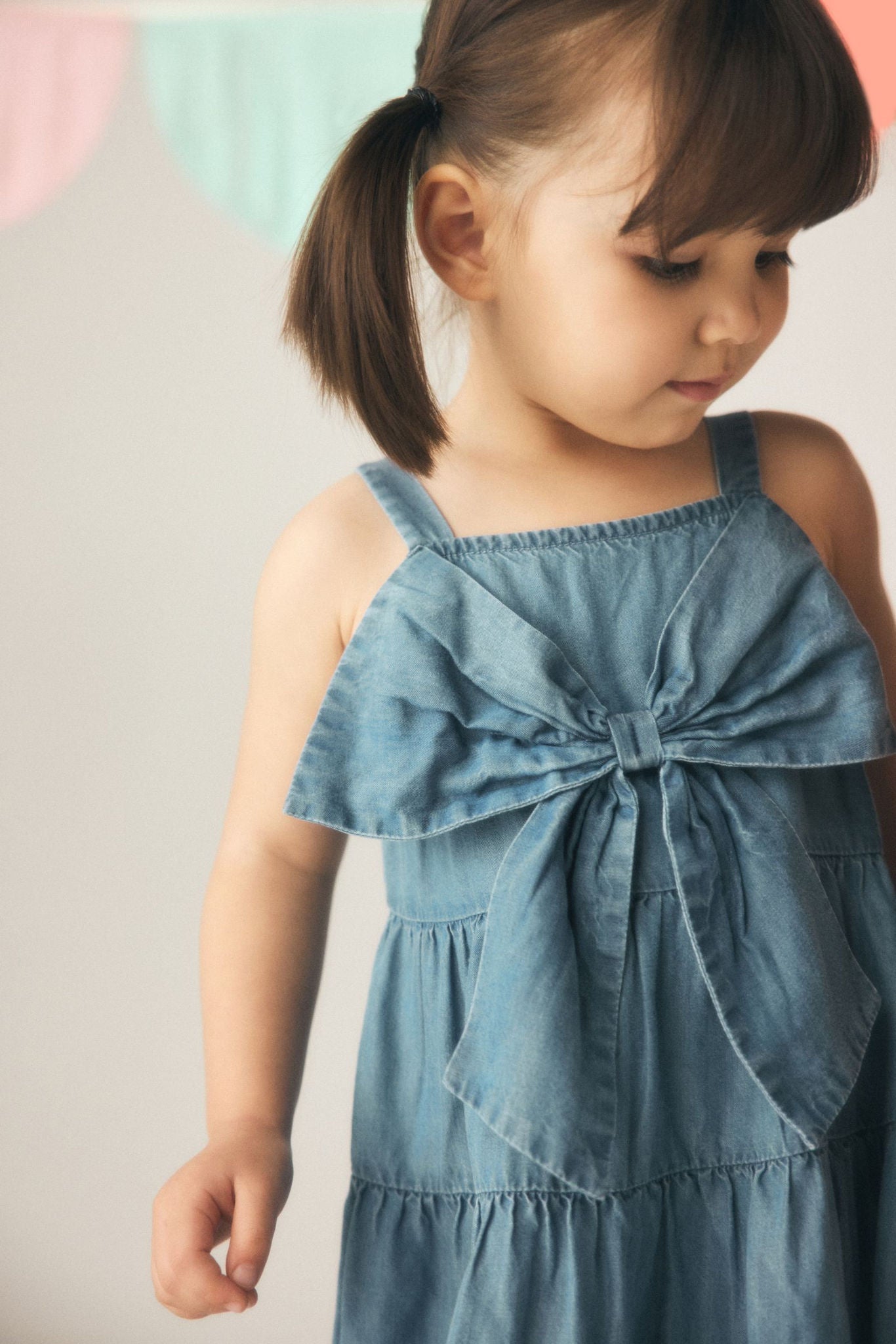 Blue Chambray Occasion Dress