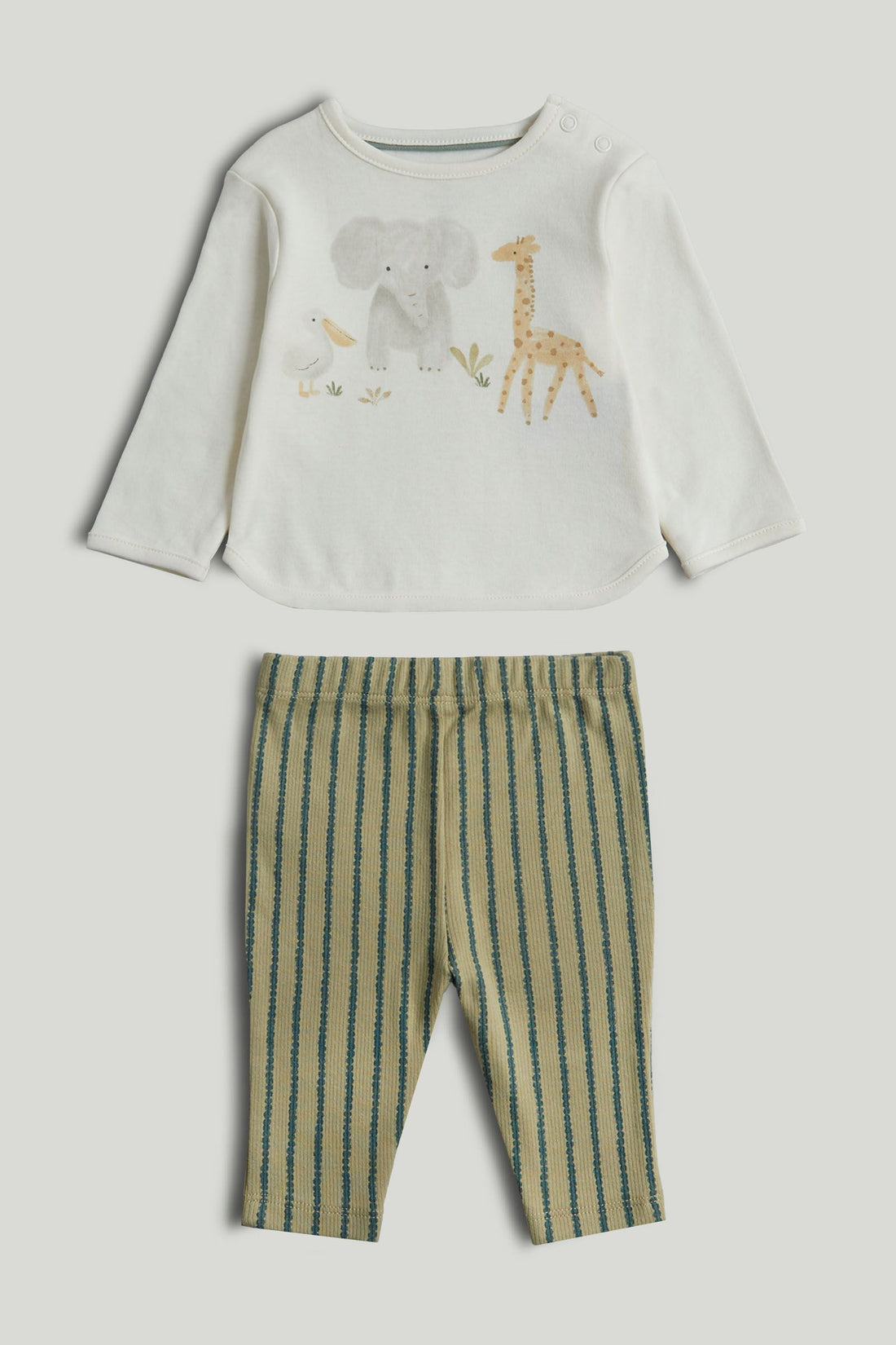 Safari T-Shirt and Trousers Outfit - Multi / Up to 1 Month