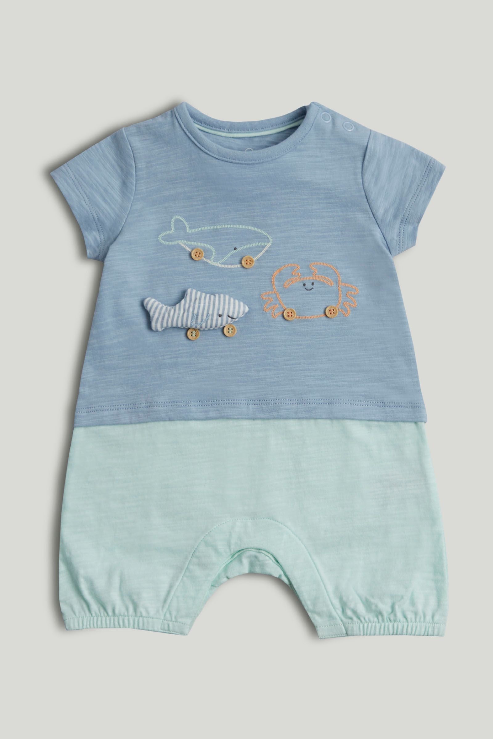T-Shirt and Shorts Romper - Multicolor / Up to 1 Month