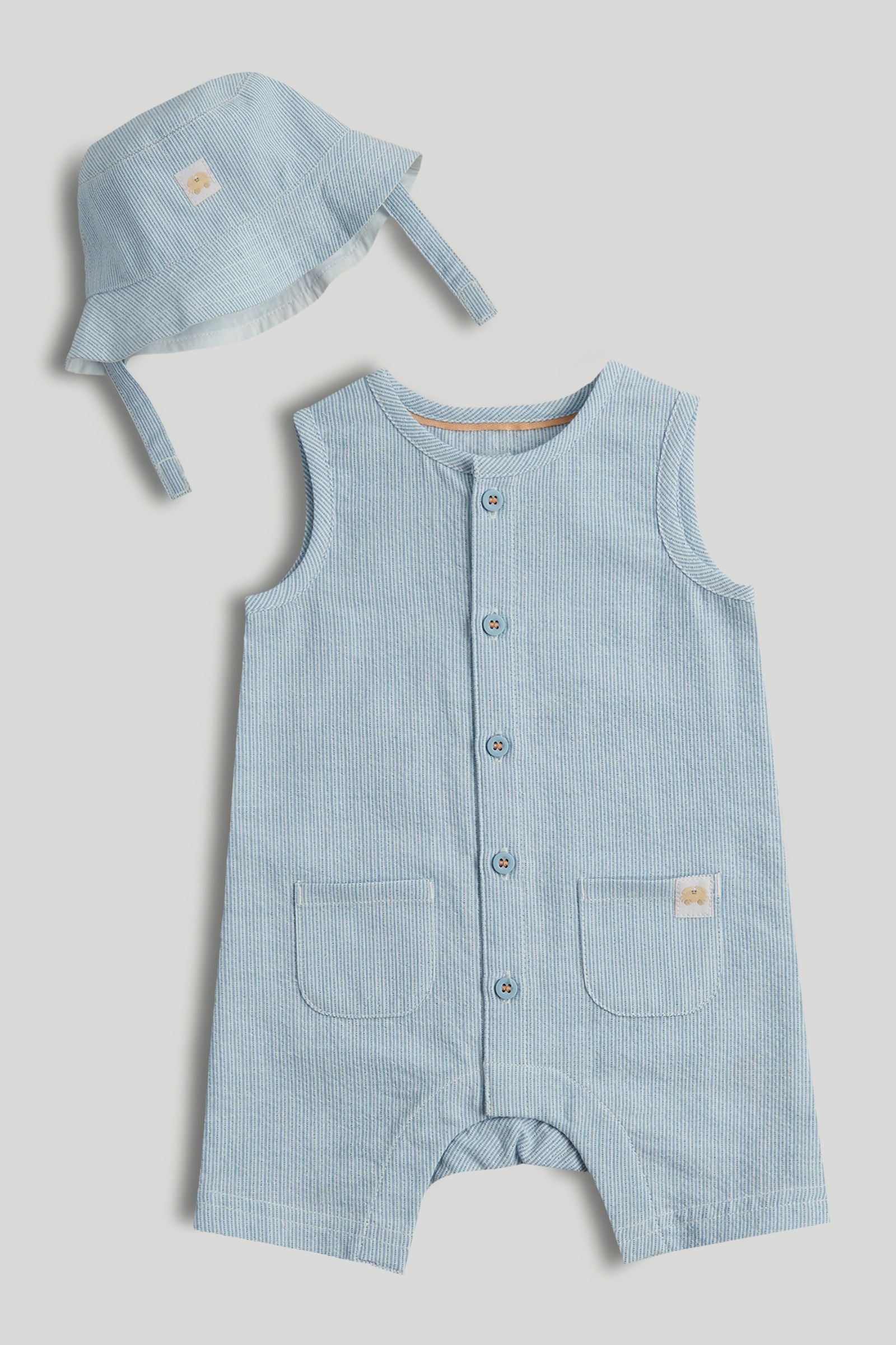 My First Romper and Hat Outfit - Multicolor / Up to 1 Month
