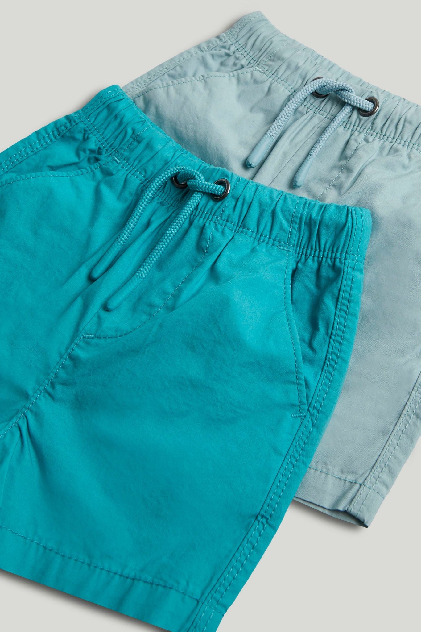 2 Pack Green Poplin Shorts