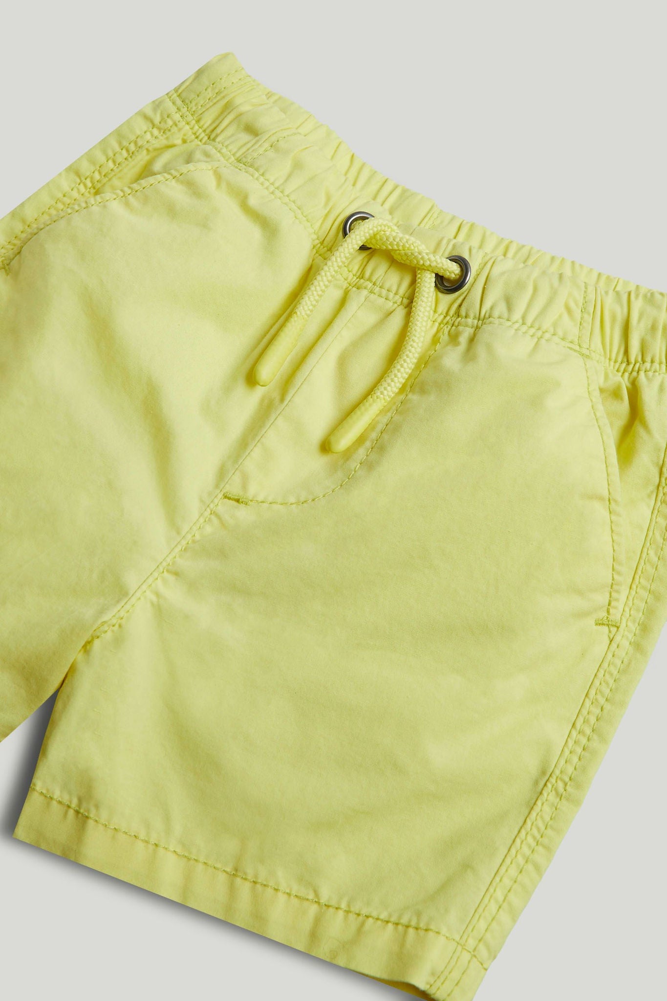 Yellow Poplin Shorts