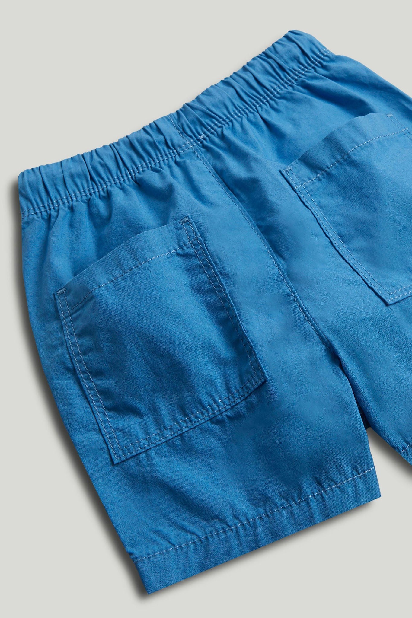 Blue Poplin Shorts
