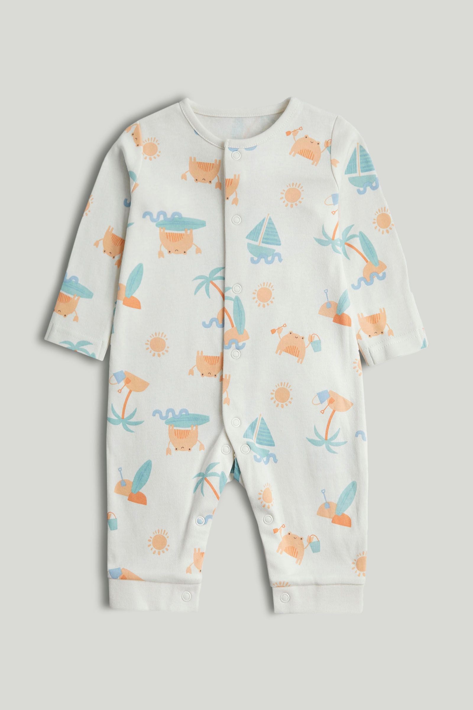 3 Pack Beach Footless Sleepsuits