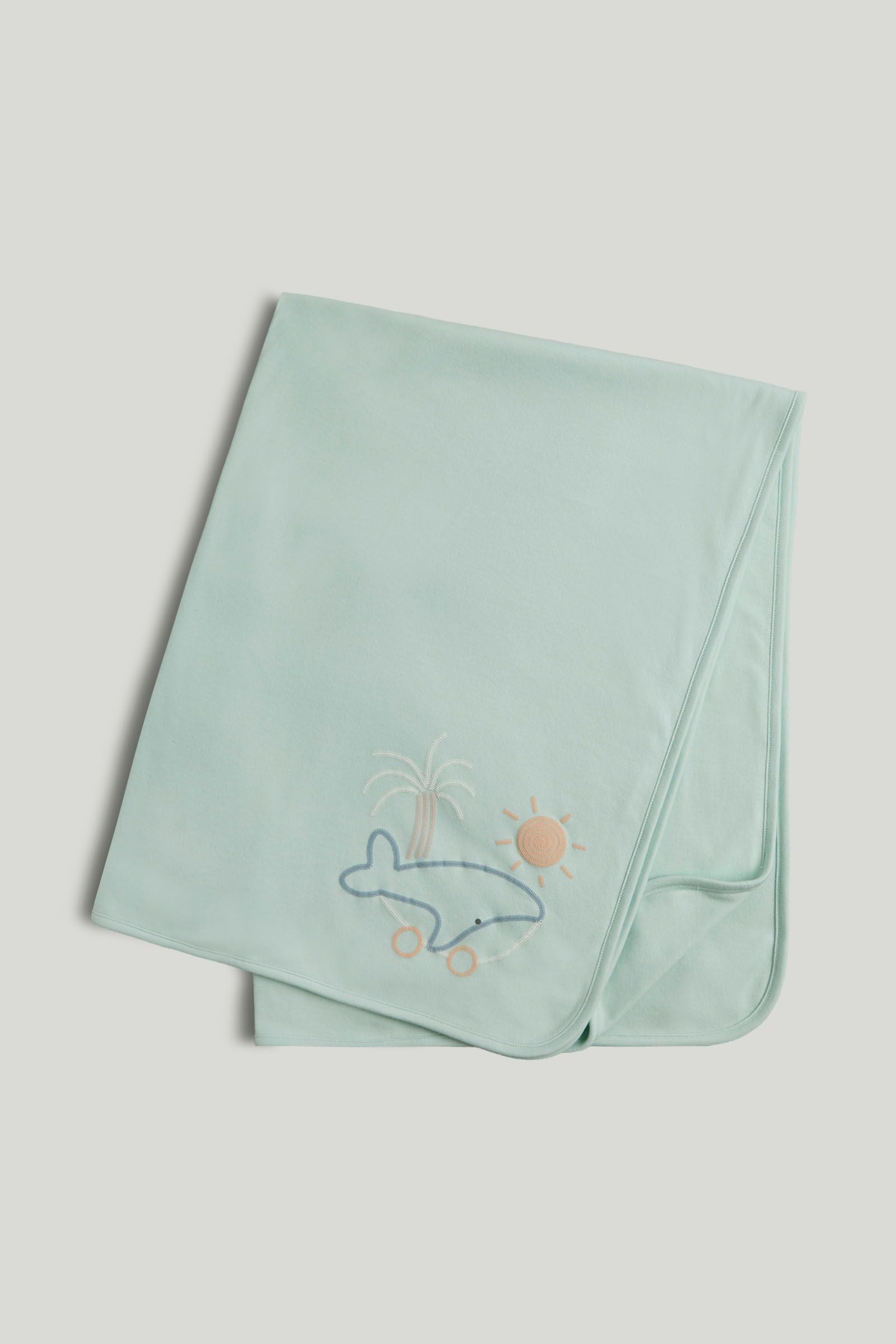 Mint Cotton Shawl - light green