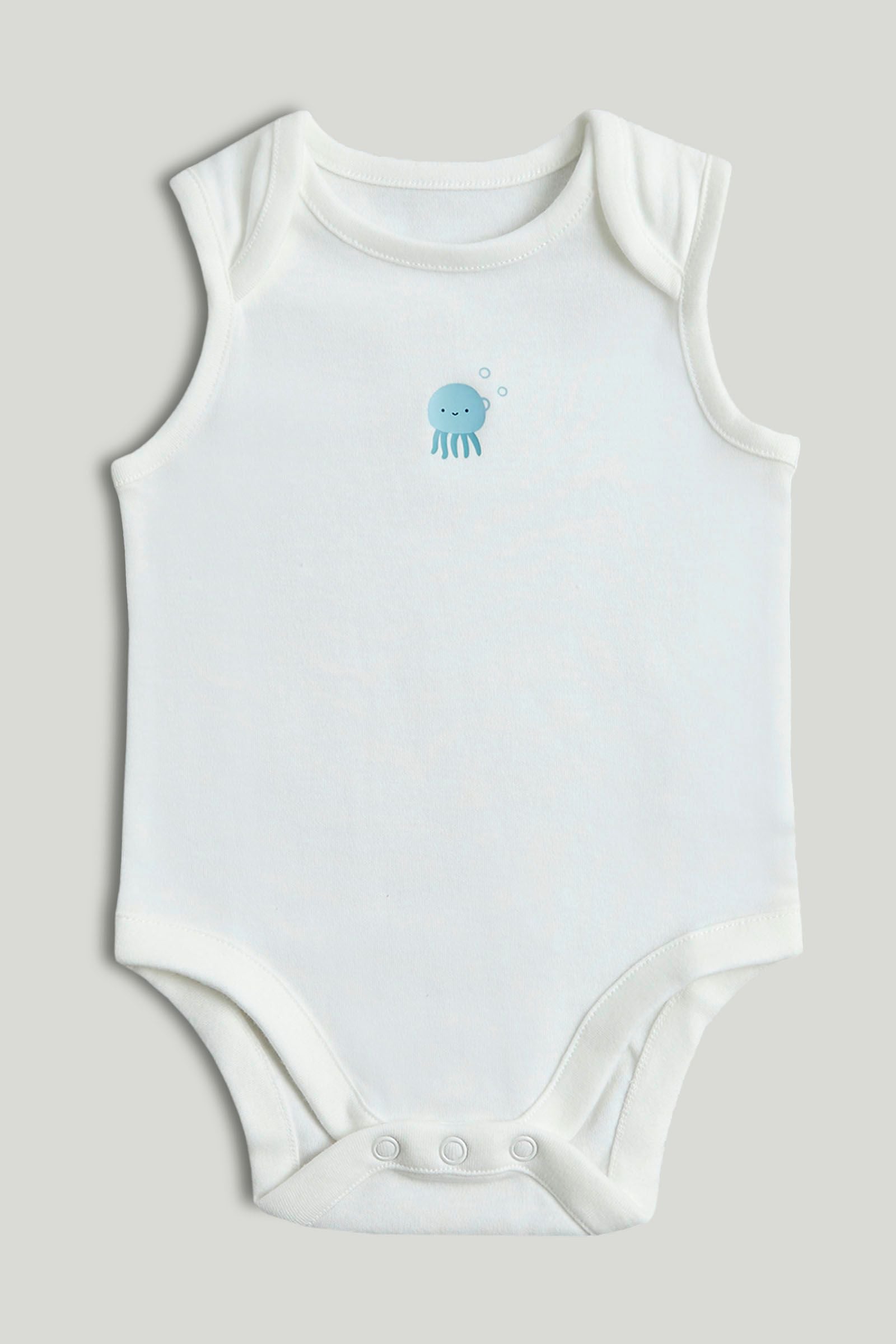5 Pack Blue Ocean Sleeveless Bodysuits