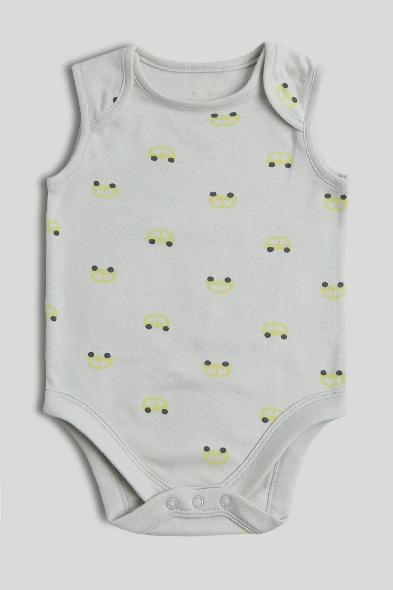 5 Pack Cars Sleeveless Bodysuits
