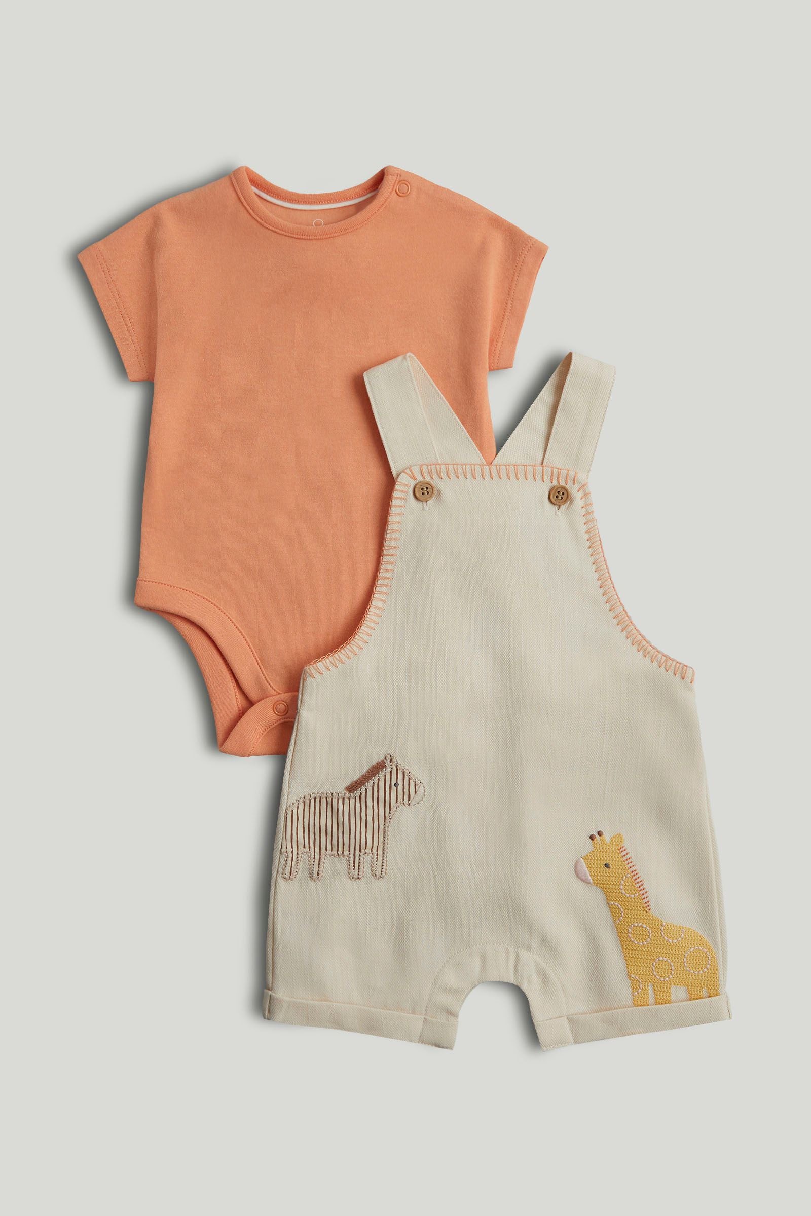 My First Bibshorts and Bodysuit Outfit - Multicolor / Up to 1 Month