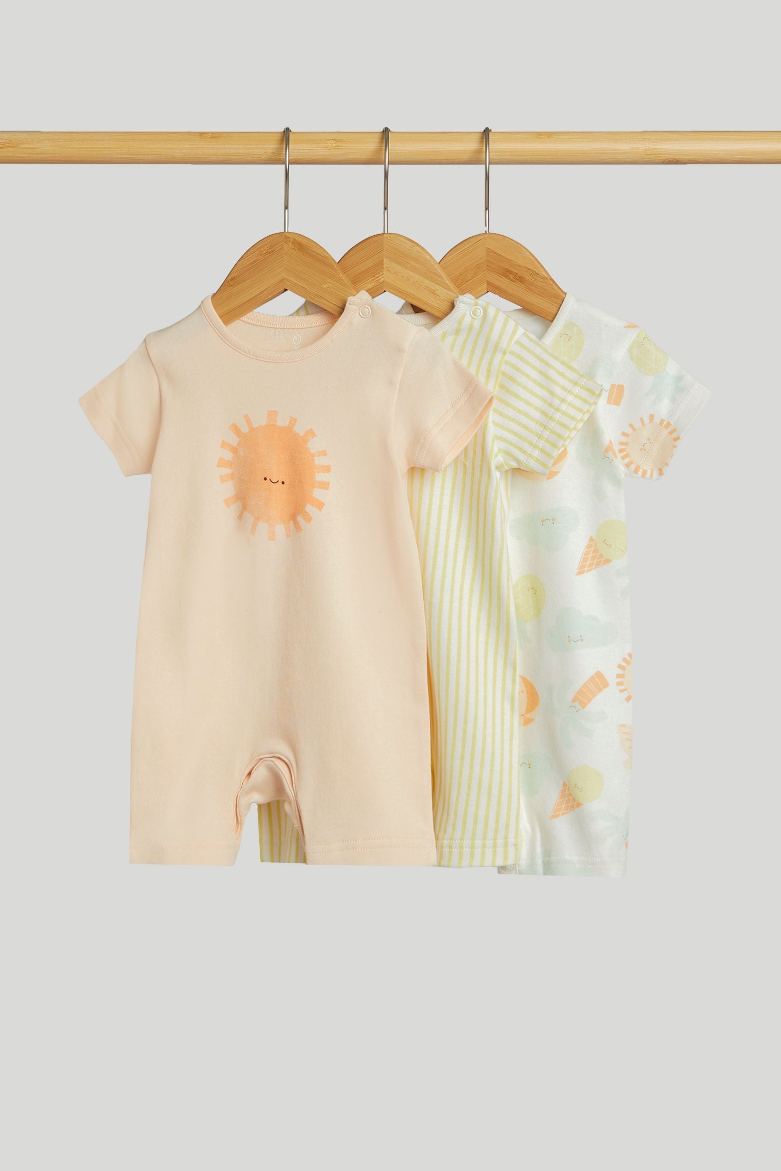 3 Pack Beach Rompers - Multi / 12-18 Months