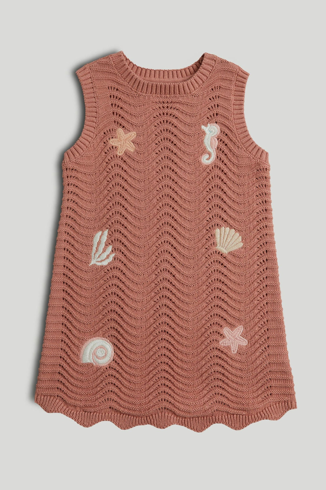 Pink Knitted Dress - Light Pink / 12-18 Months
