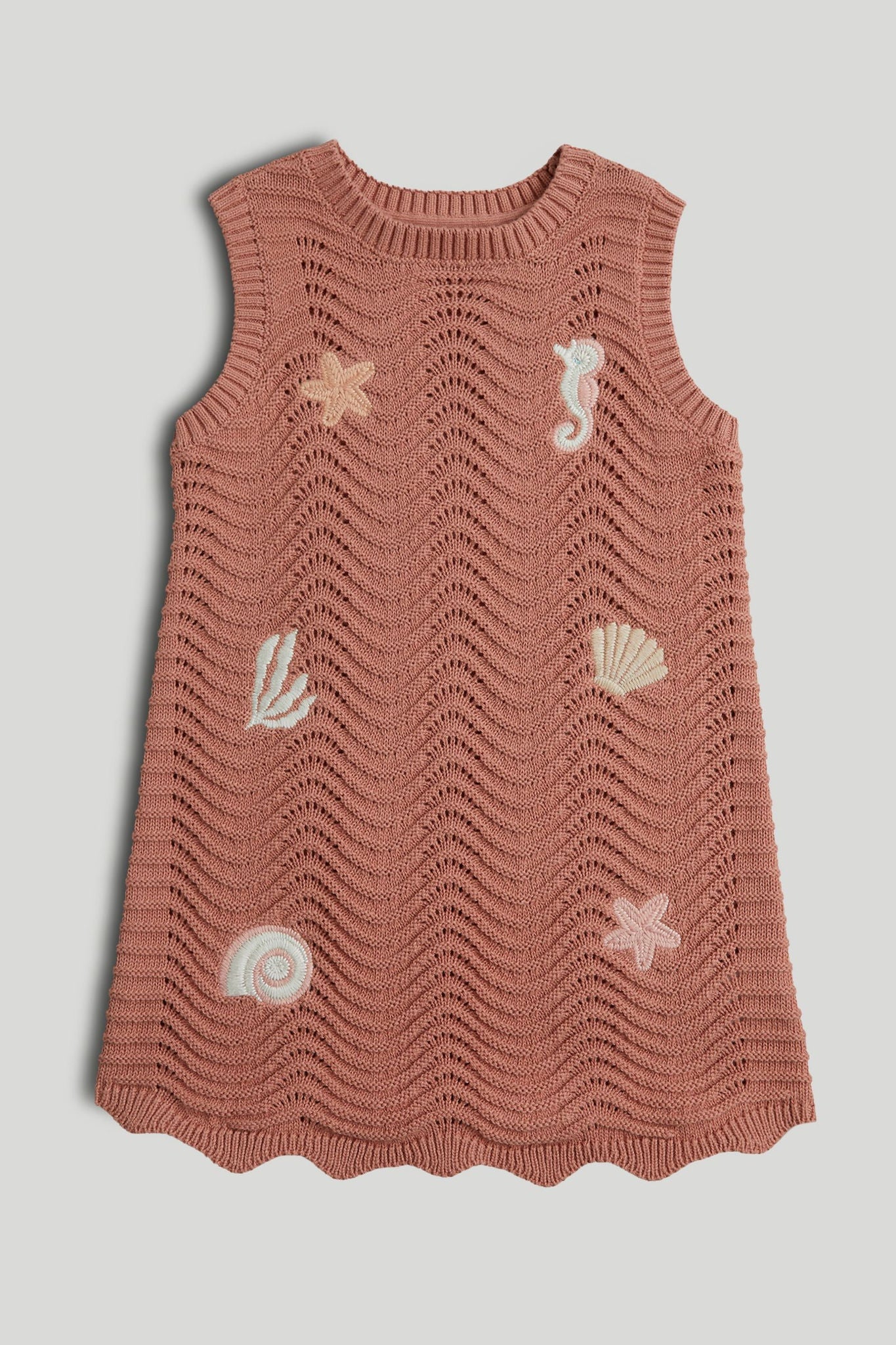 Pink Knitted Dress - Light Pink / 12-18 Months