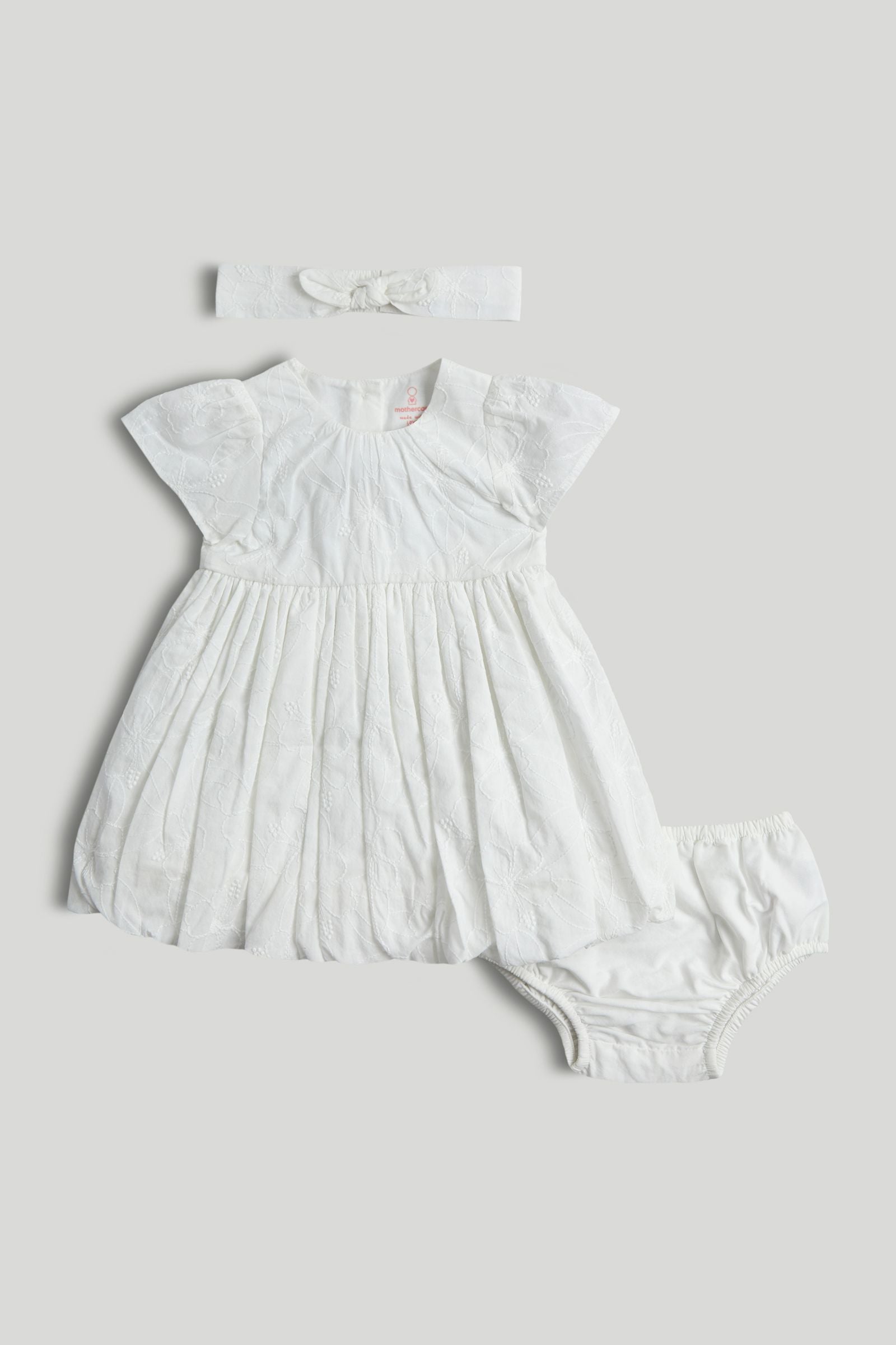 White Puffball Dress Outfit - White / Up to 1 Month