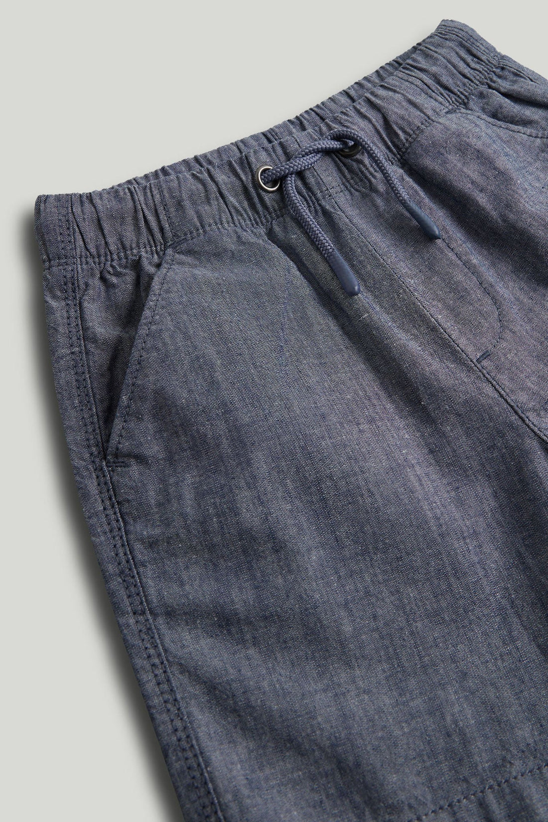 Blue Chambray Shorts