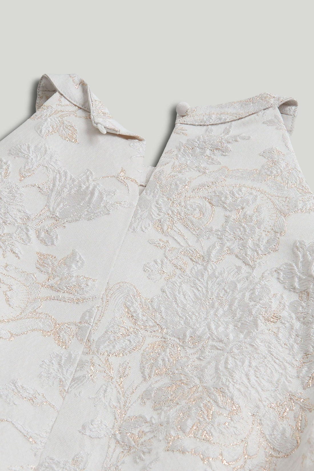 White Jacquard Occasion Dress, 5 years to 10 years