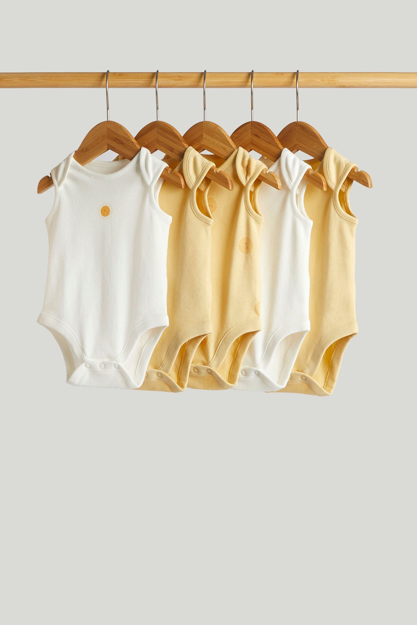 5 Pack My First Sunshine Sleeveless Bodysuits - Multi / 12-18 Months