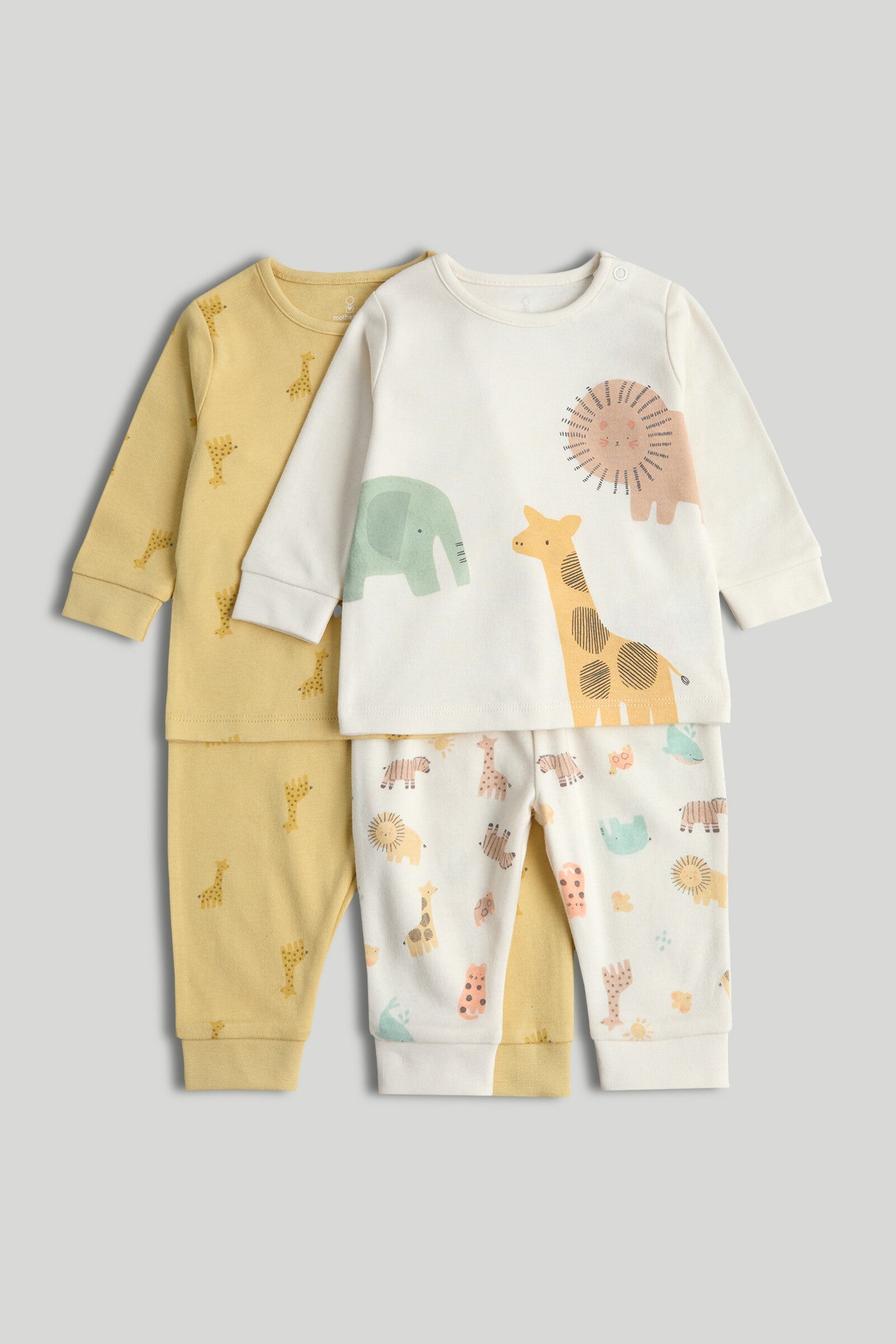 2 Pack Safari Pyjamas - Neutral / 12-18 Months