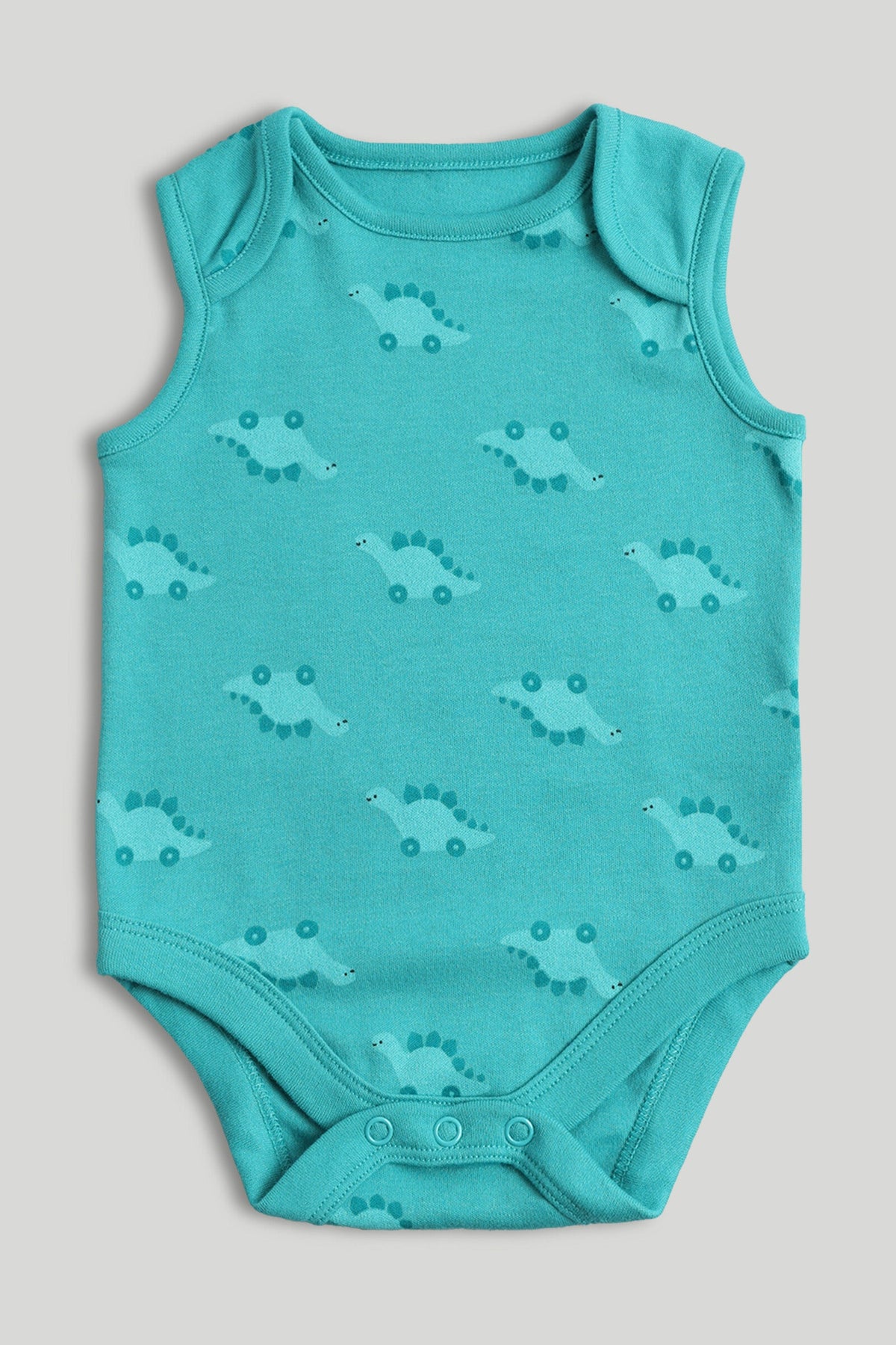 5 Pack Dinosaur Sleeveless Bodysuits