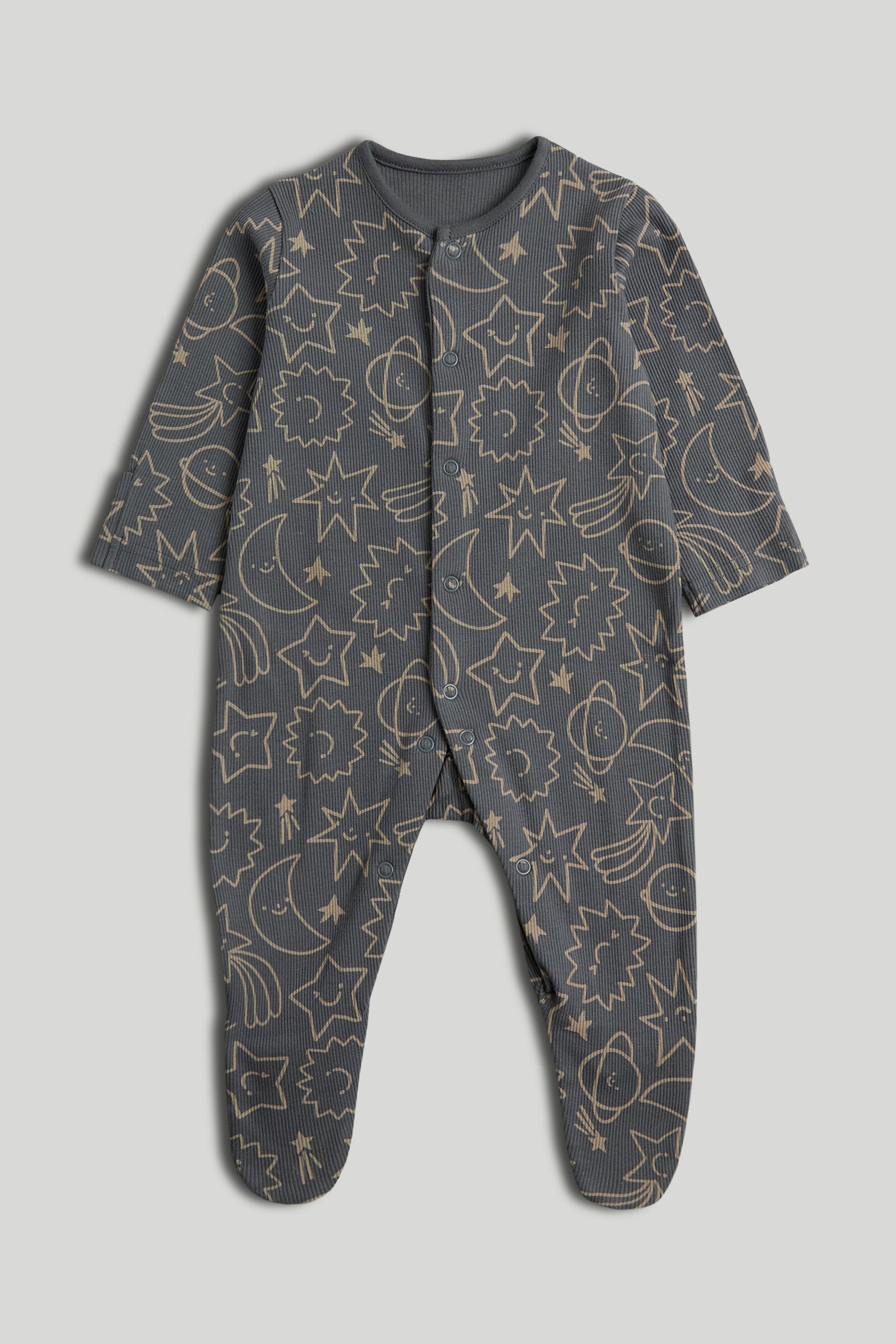 3 Pack Space Sleepsuits