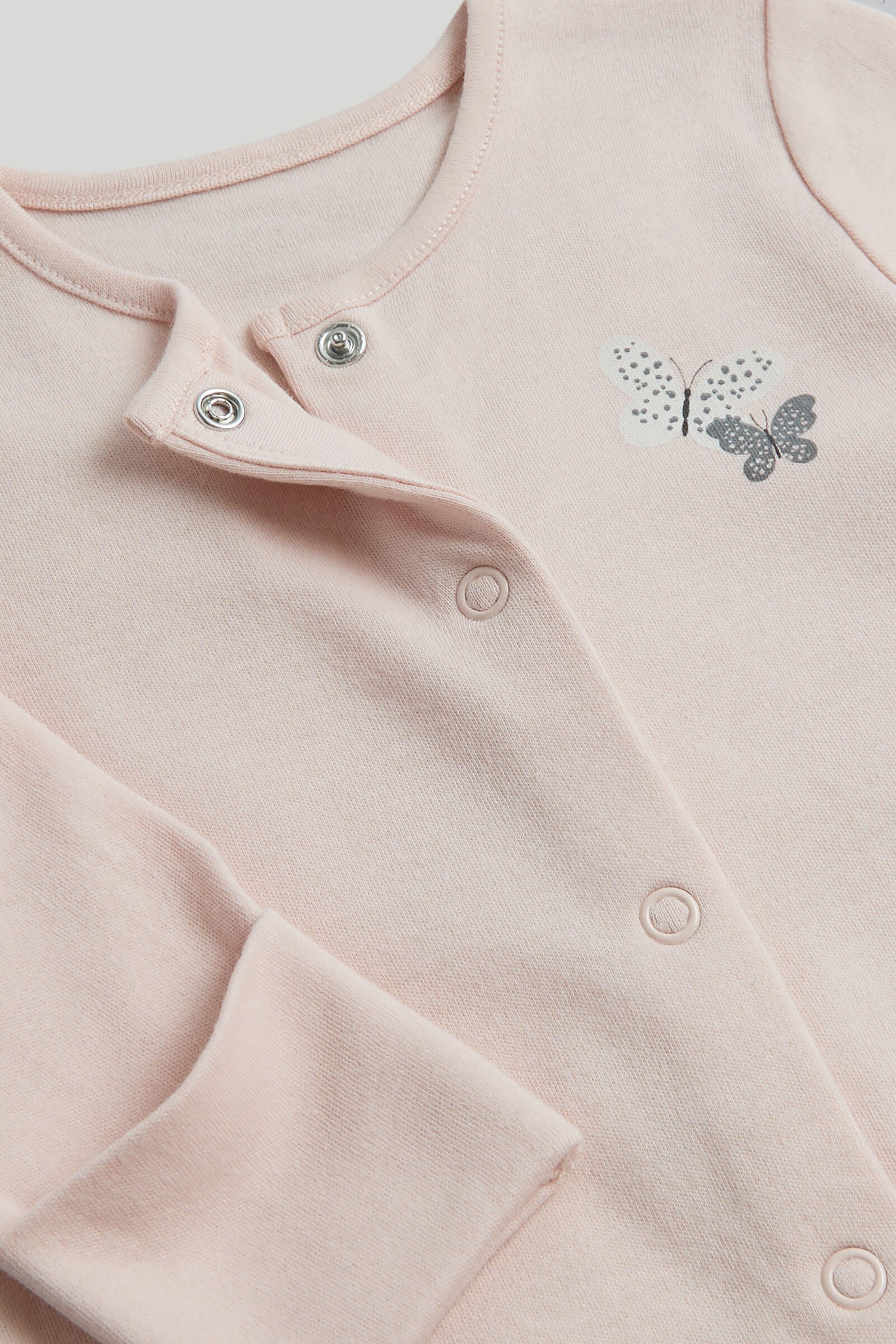 3 Pack Butterfly Footless Sleepsuits