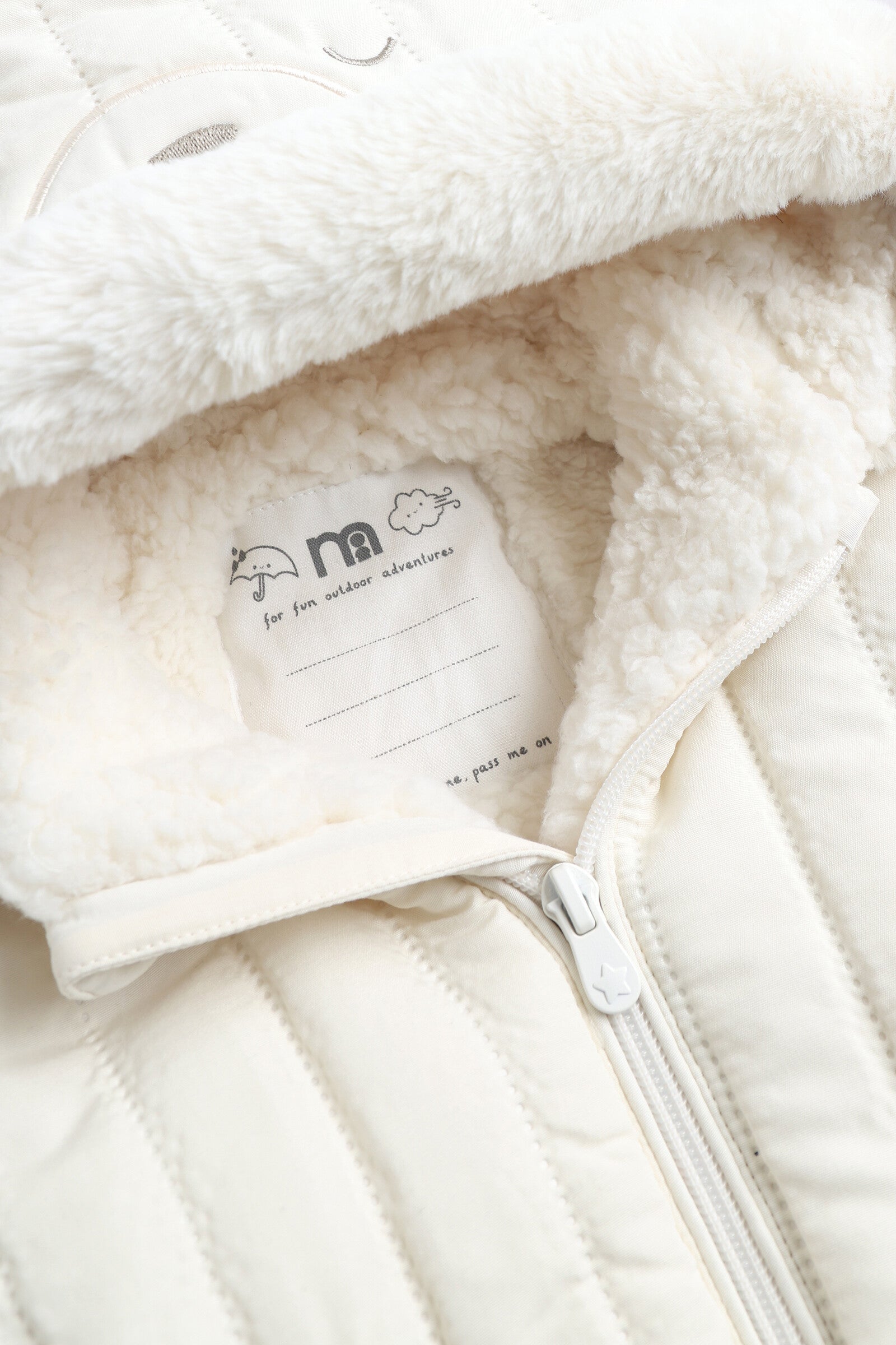 Cream Quilted Snowsuit