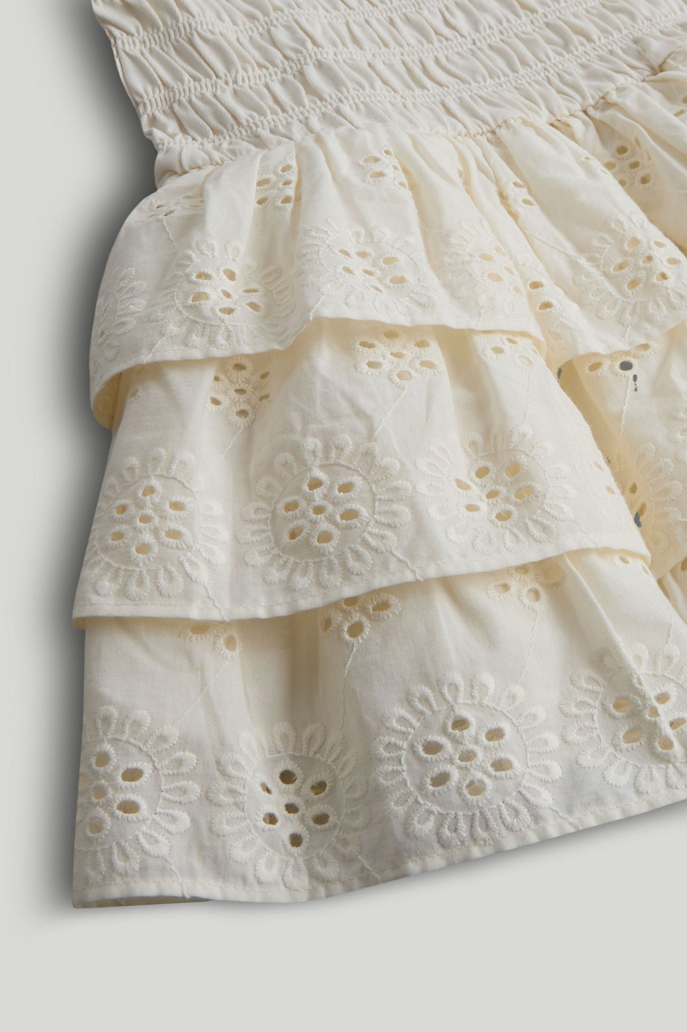 Broderie Smocked Dress
