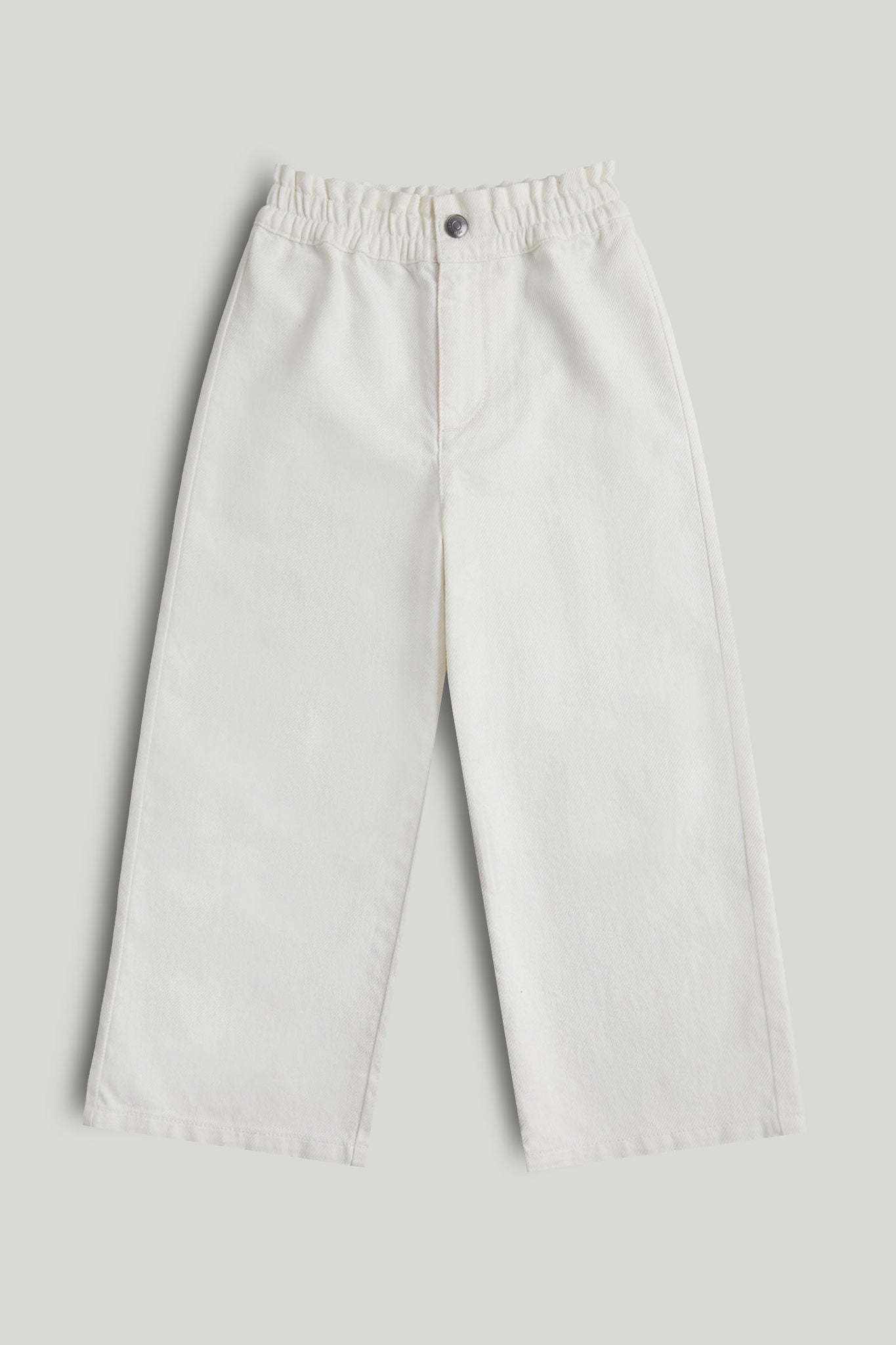 Wide Leg Cotton Jeans - Blue / 9-10 Years