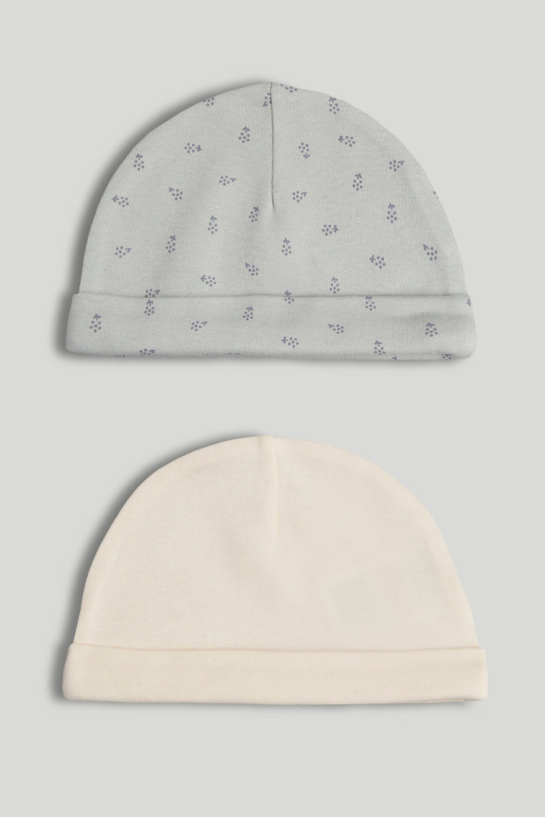 2 Pack Cotton Baby Hats - Multicolor / 6-12 Months