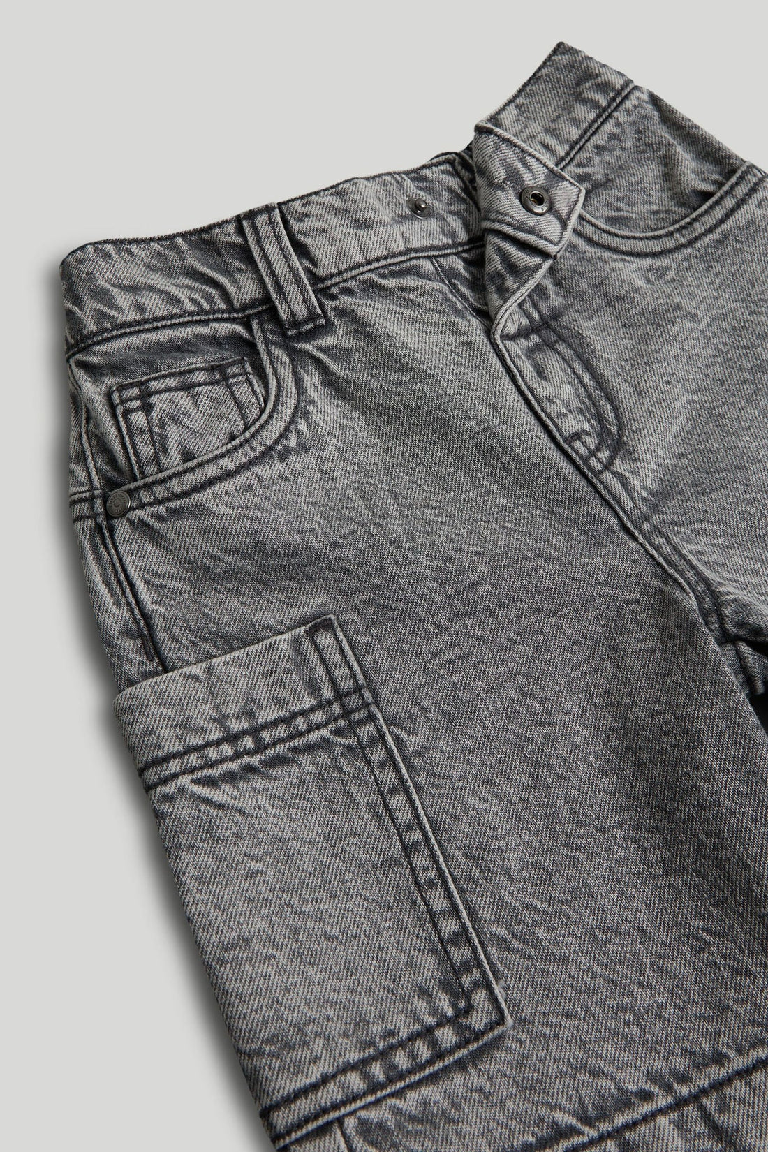 Grey Denim Shorts