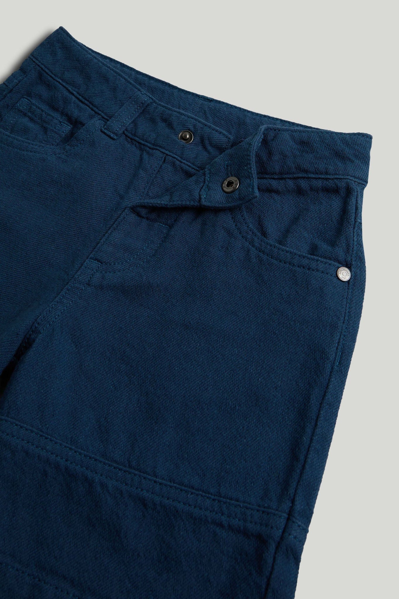 Navy Linen Blend Shorts