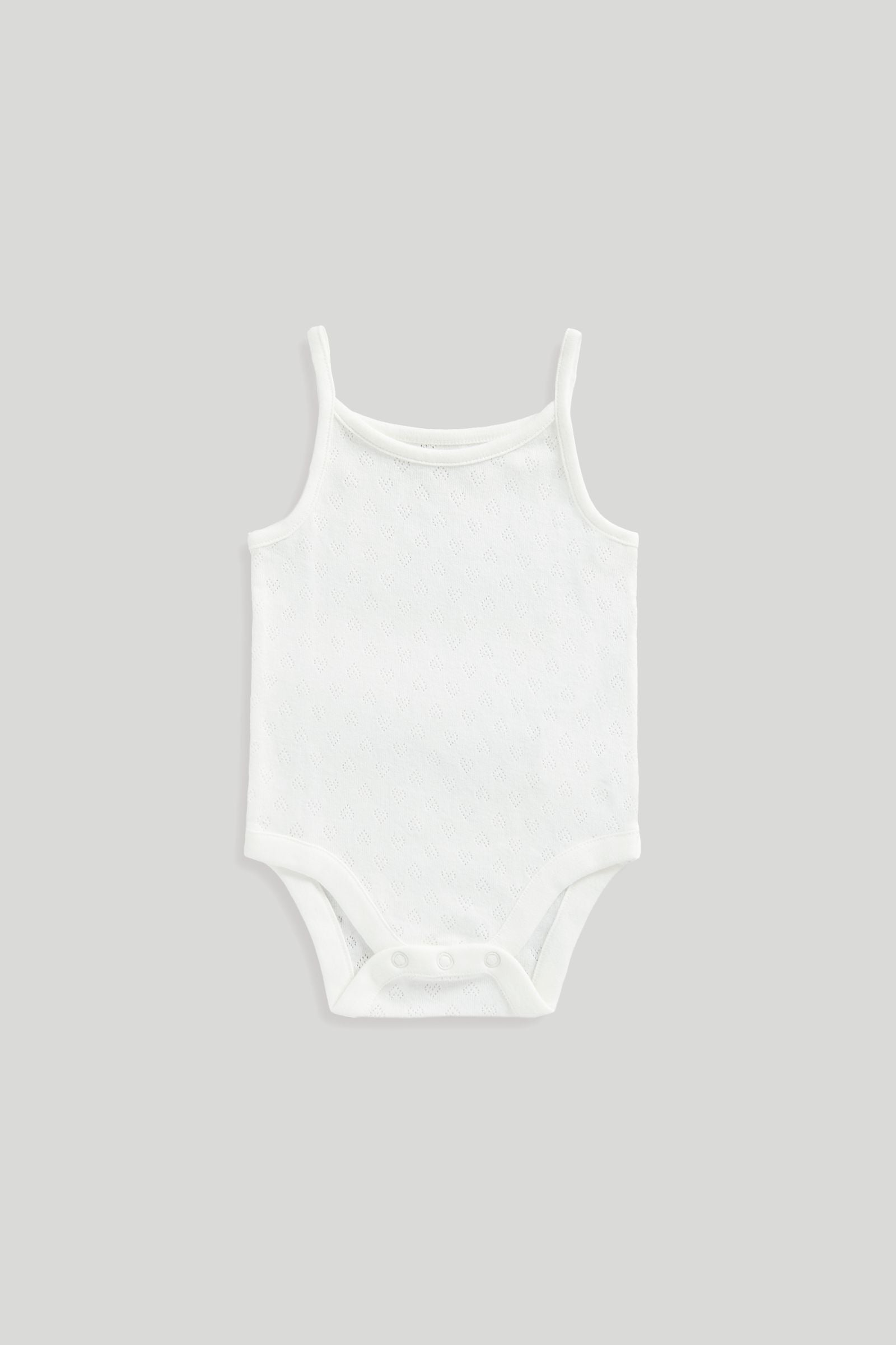 5 Pack Pointelle Strappy Bodysuits