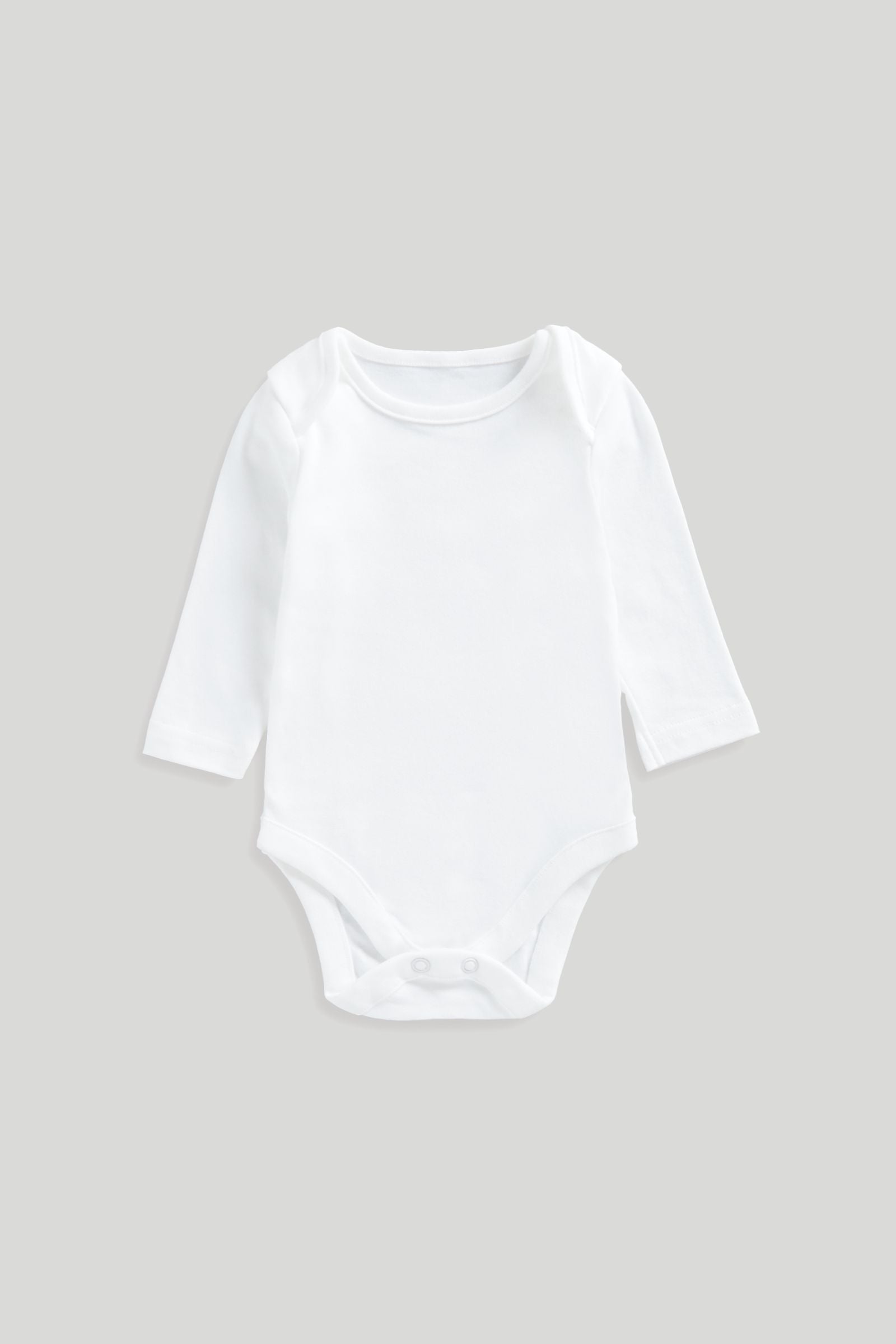 7 Pack White Long-Sleeved Bodysuits
