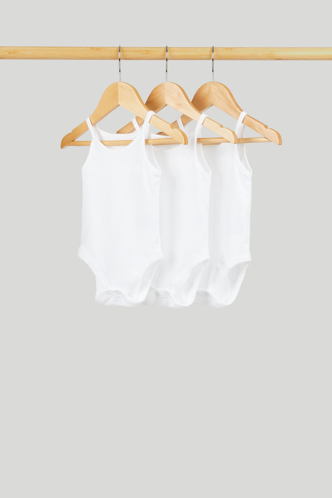 3 Pack White Camisole Bodysuits - White / Up to 1 Month