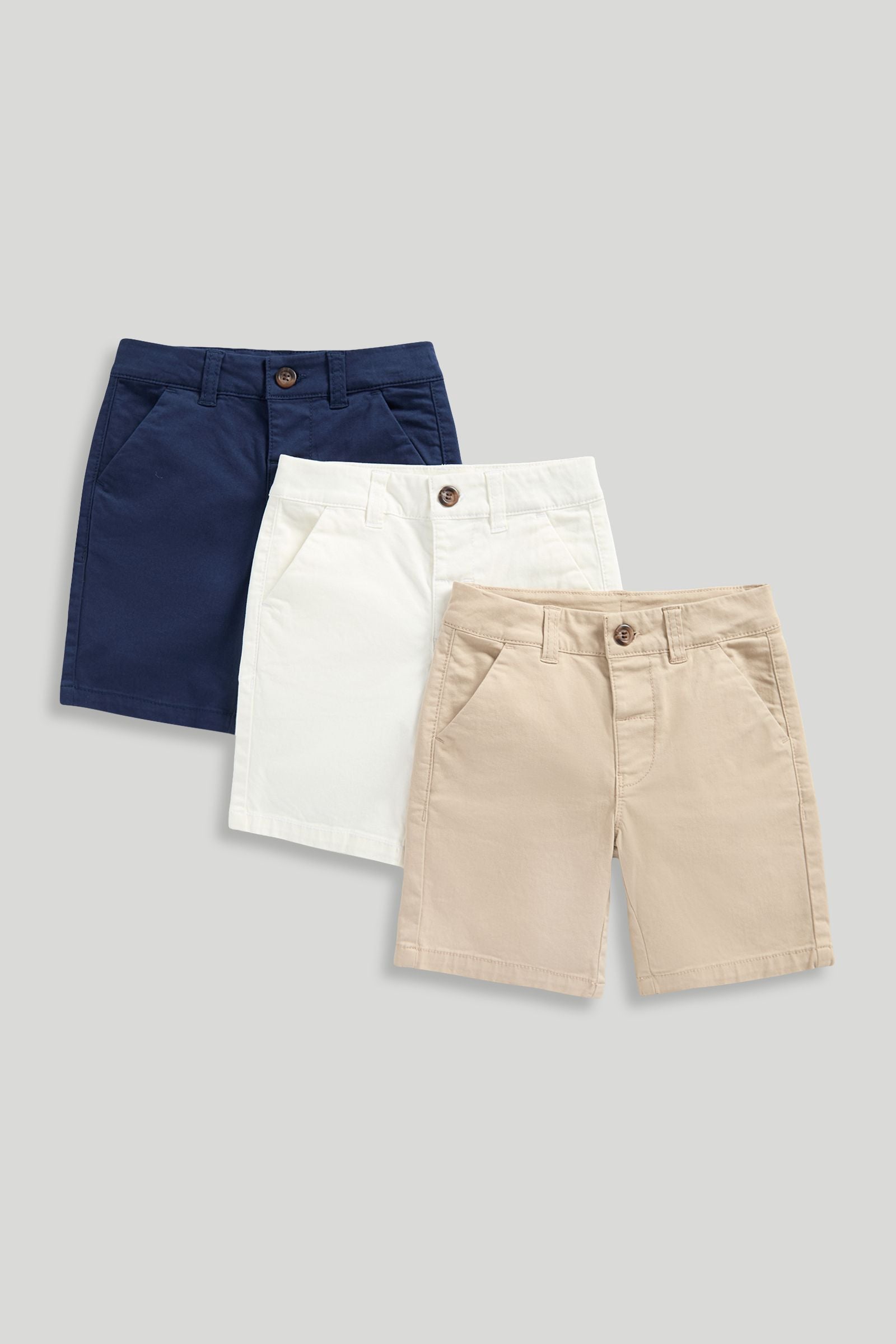 3 Pack Chino Shorts - Multicolor / 9-10 Years