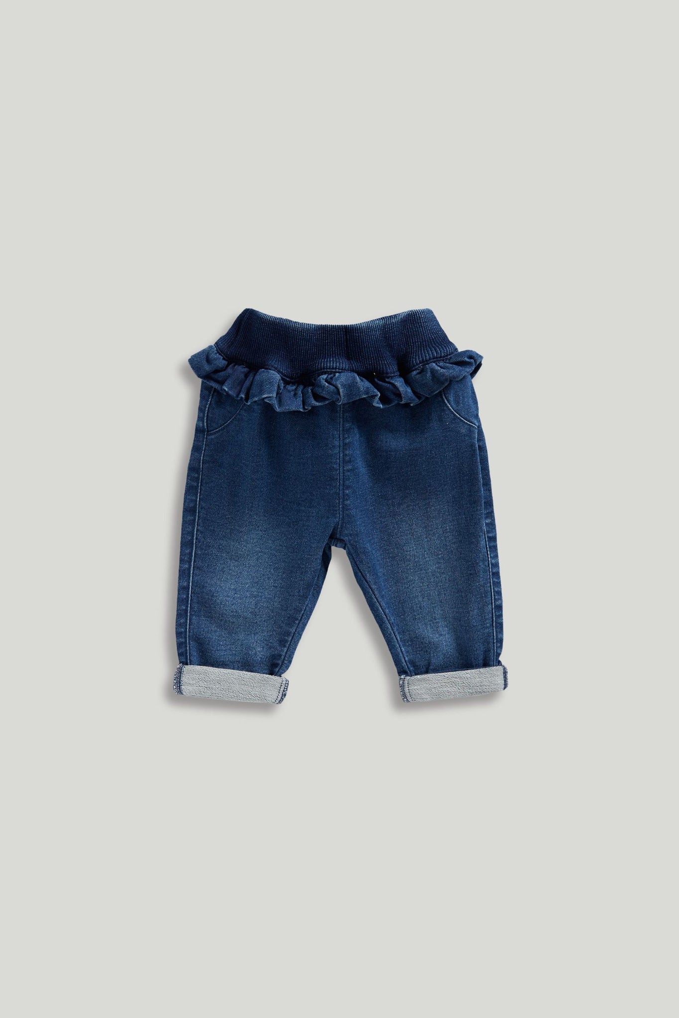 Denim Jogger Jeans, newborn to 3 years - Blue / 12-18 Months
