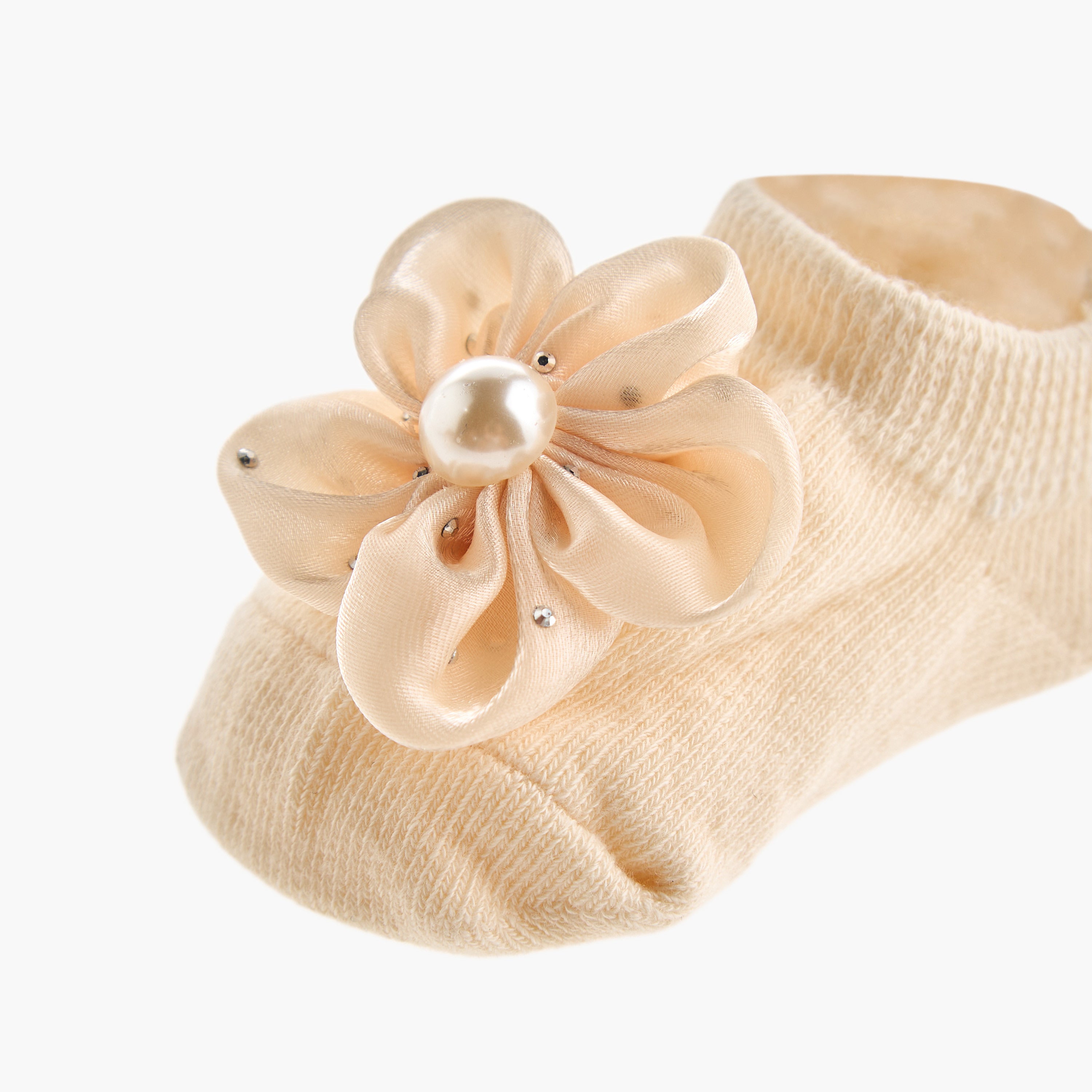 Juniors Booties with Headband, Pearl Embellished