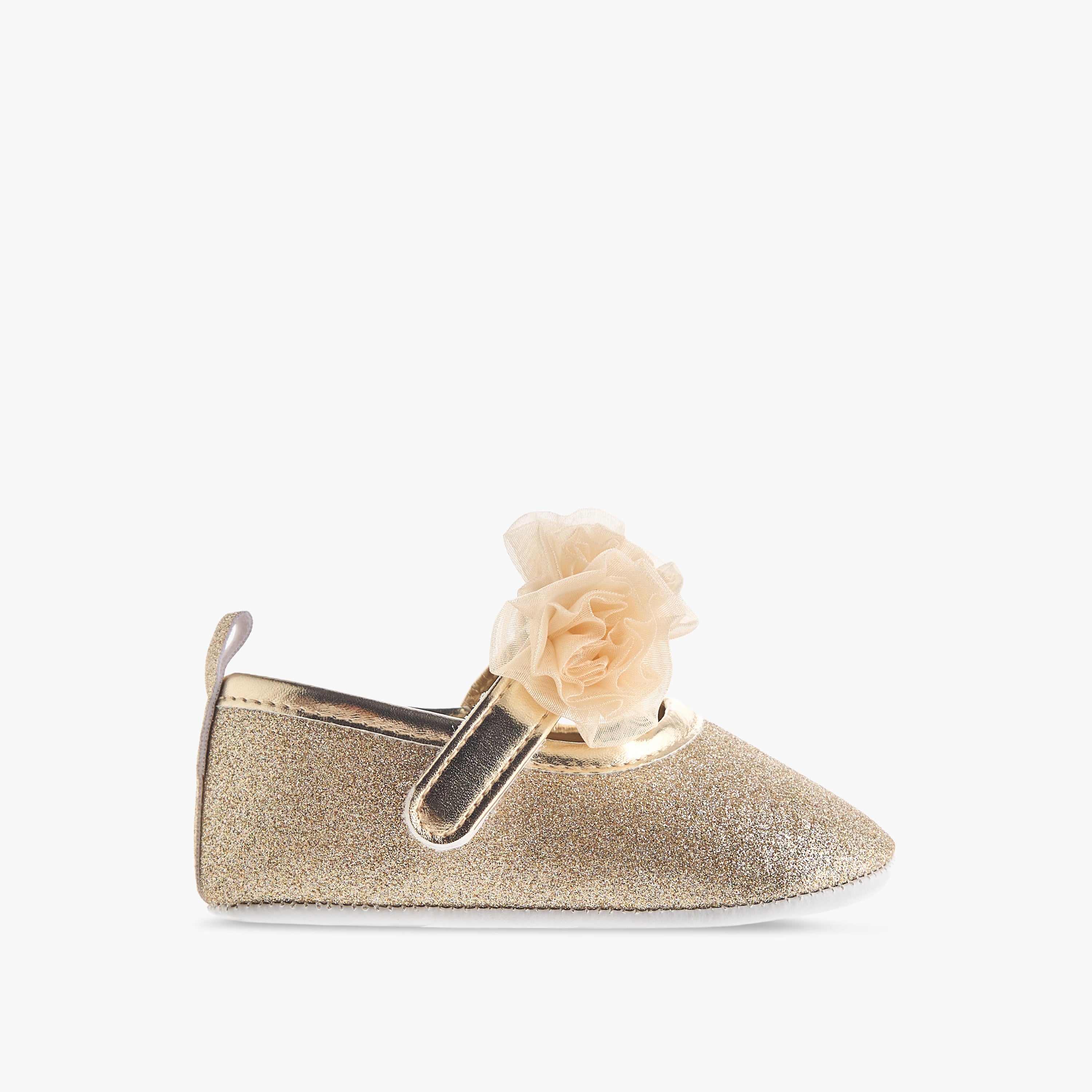 Juniors Shoes with Headband, Floral Embellished