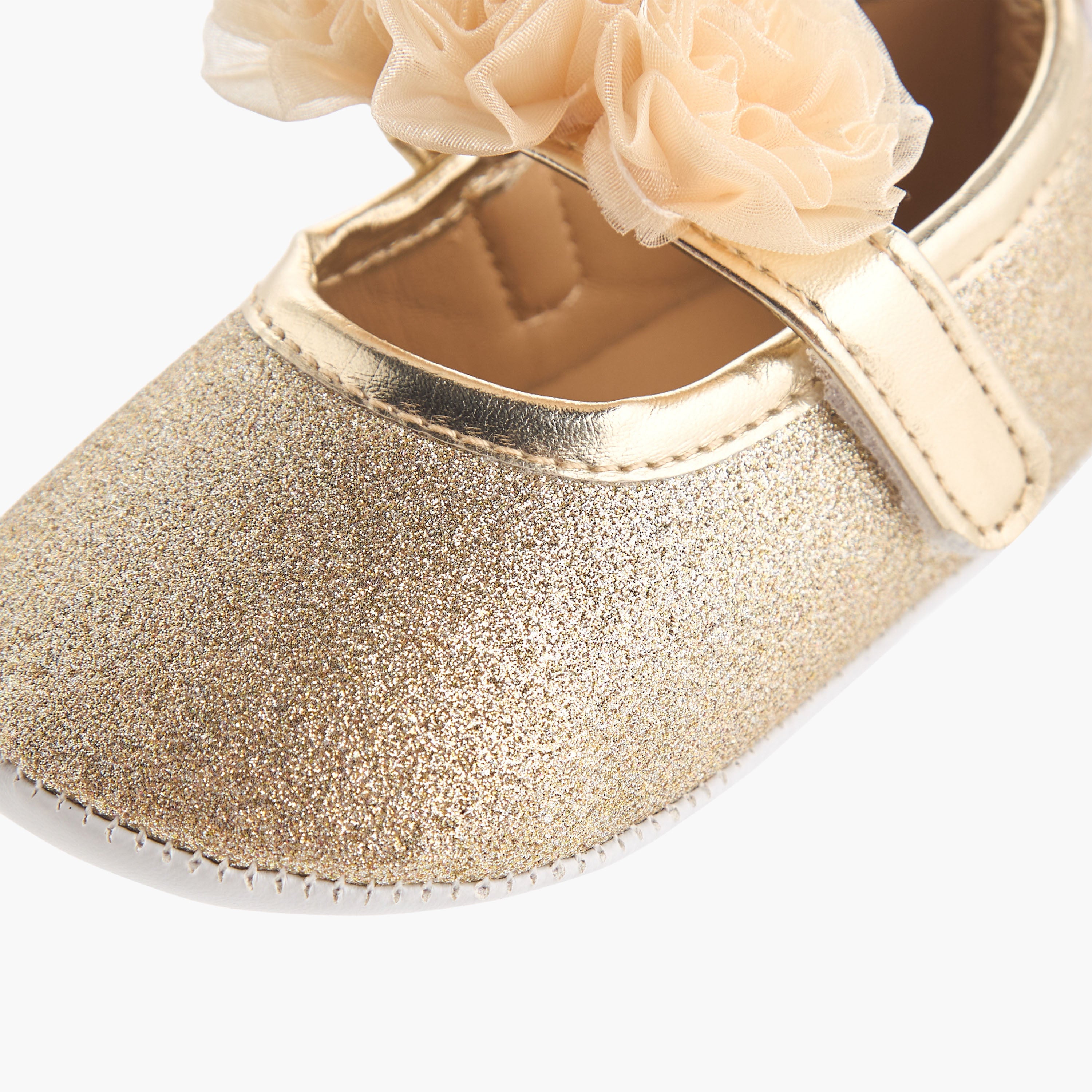 Juniors Shoes with Headband, Floral Embellished