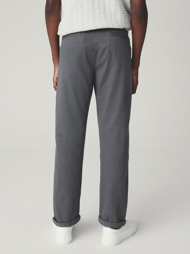 Charcoal Grey Regular Fit Stretch Chino Trousers (3-17yrs)