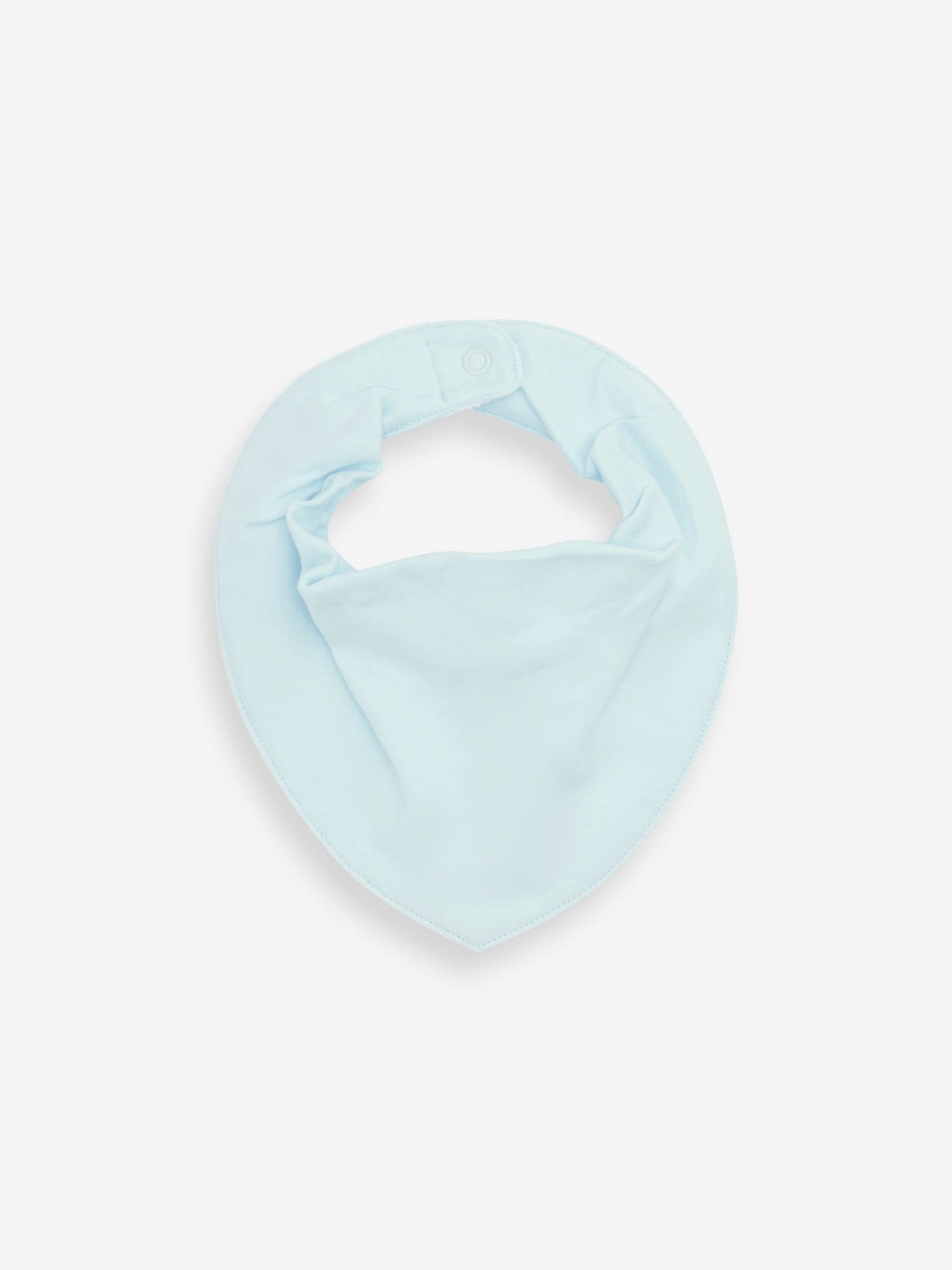 Blue 5 Pack Dribble Baby 100% Cotton Bibs - Size One
