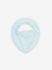 Blue 5 Pack Dribble Baby 100% Cotton Bibs - Size One