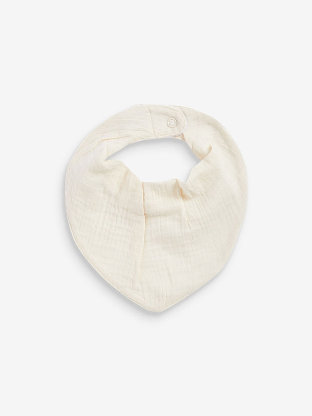 Cream Muslin Baby Dribble Bibs 3 Pack - Size One