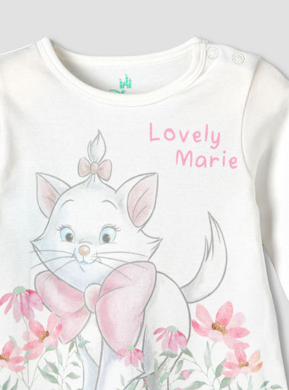 Disney Cotton Round Neck Long Sleeves Pyjama Set with Marie Print-baby-girls-clothing-nightwear-pyjamasets-image-7