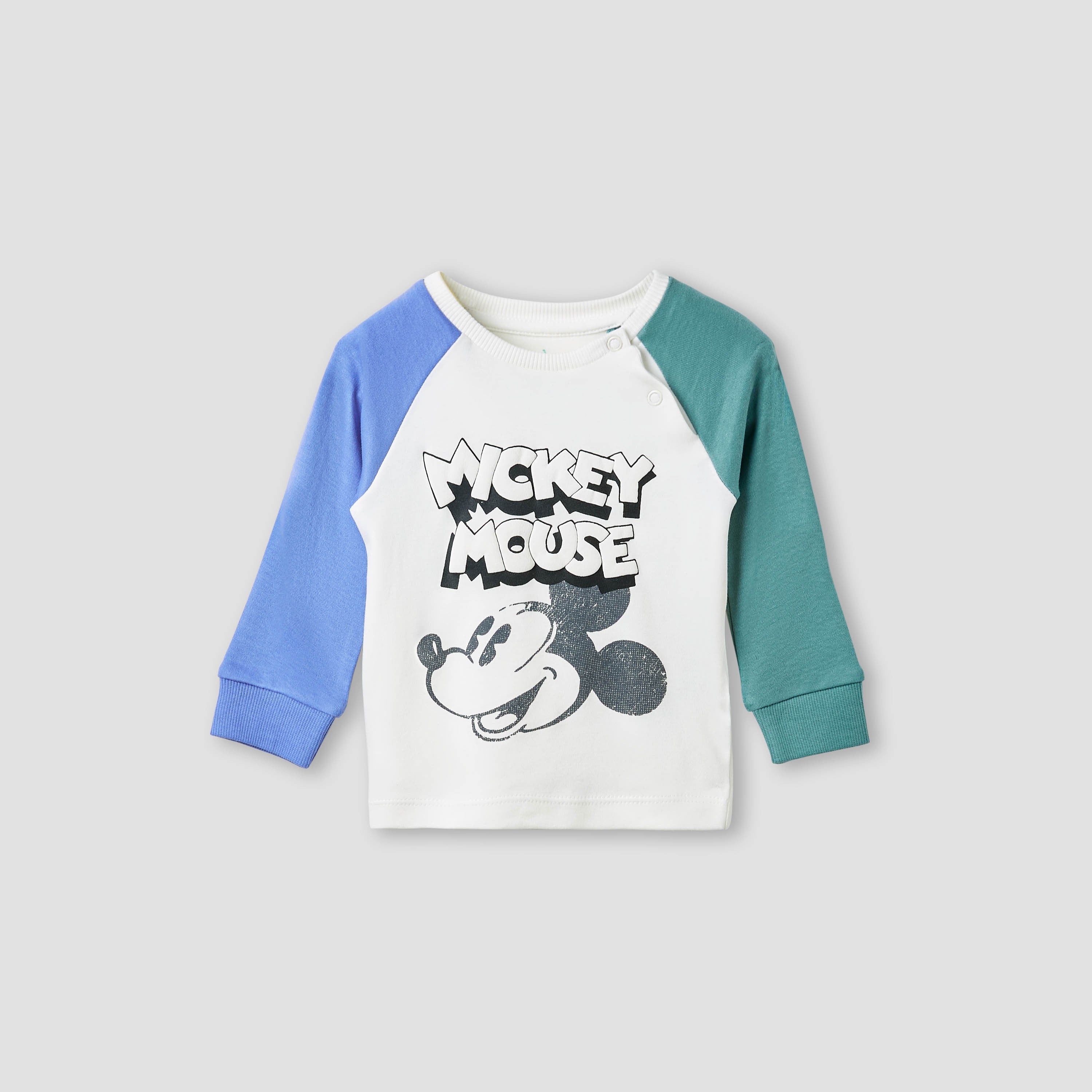 Disney Mickey Mouse Print T-shirt and Pyjama Set