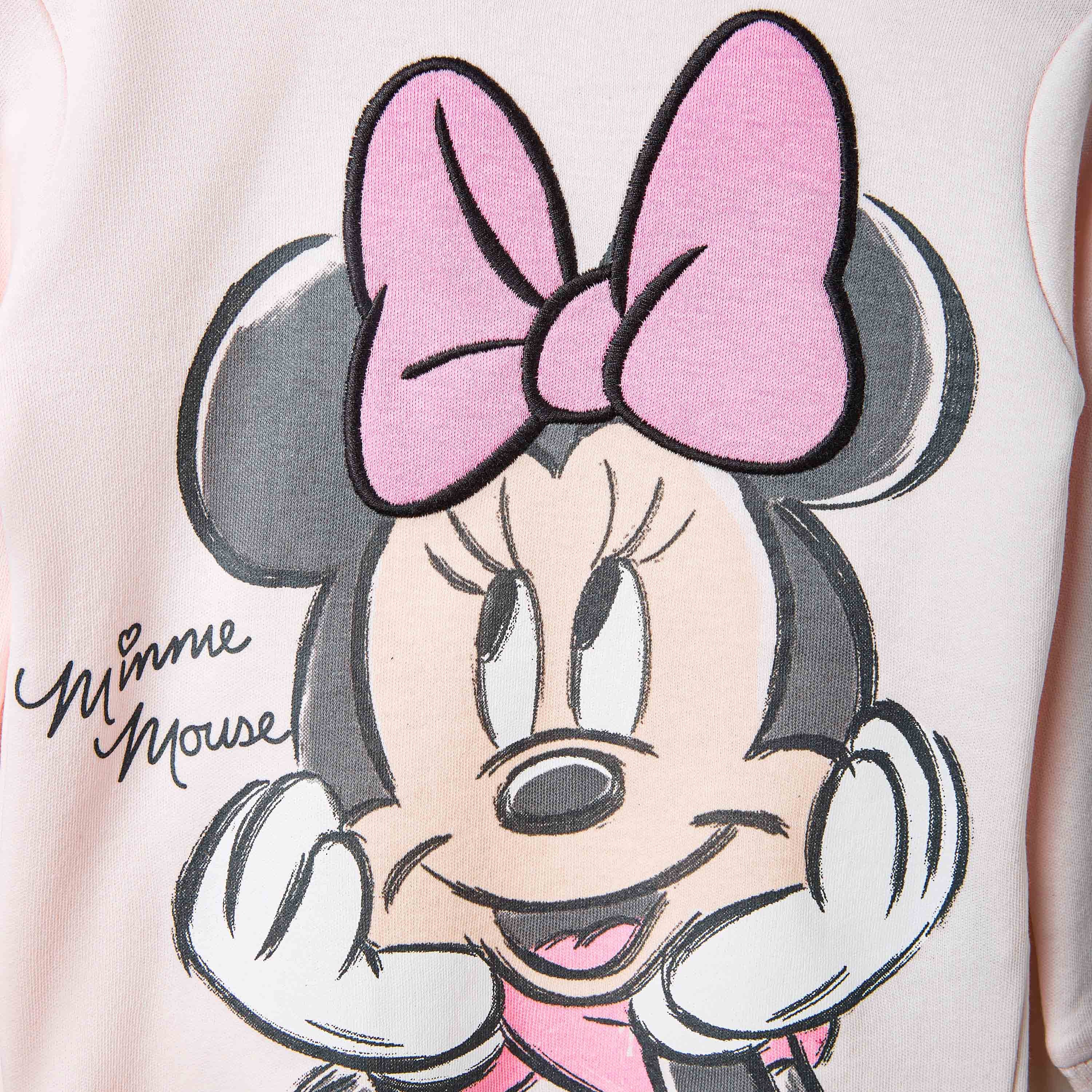 Disney Minnie Mouse Print T-shirt and Pyjama Set