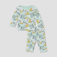 Disney Cotton Crew Neck Long Sleeves Pyjama Set with Donald Duck Print-undefined-image-1
