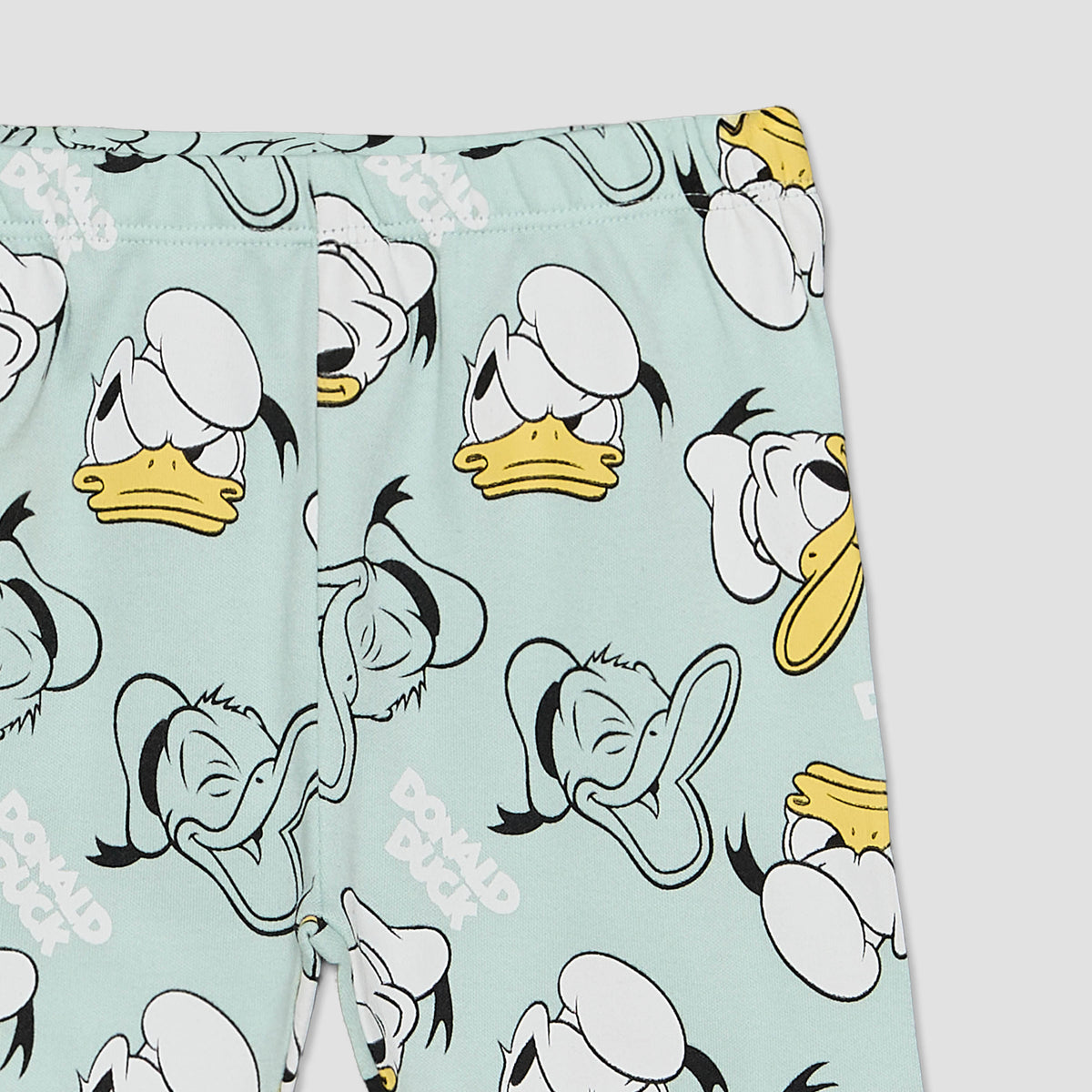 Disney Cotton Crew Neck Long Sleeves Pyjama Set with Donald Duck Print