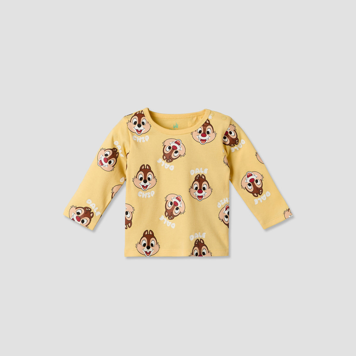 Disney Cotton Round Neck Long Sleeves Pyjama Set with Chip &